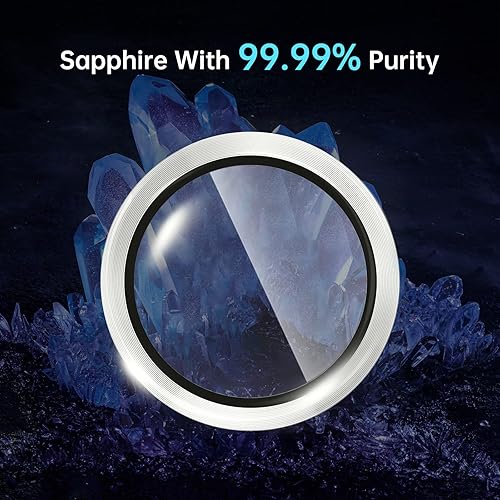 Miniatura 6 de Sapphireman Sapphire - Protector de lente de cámara para iPhone serie 13, antiarañazos (para iPhone 13 Pro  13 Pro Max, plateado)