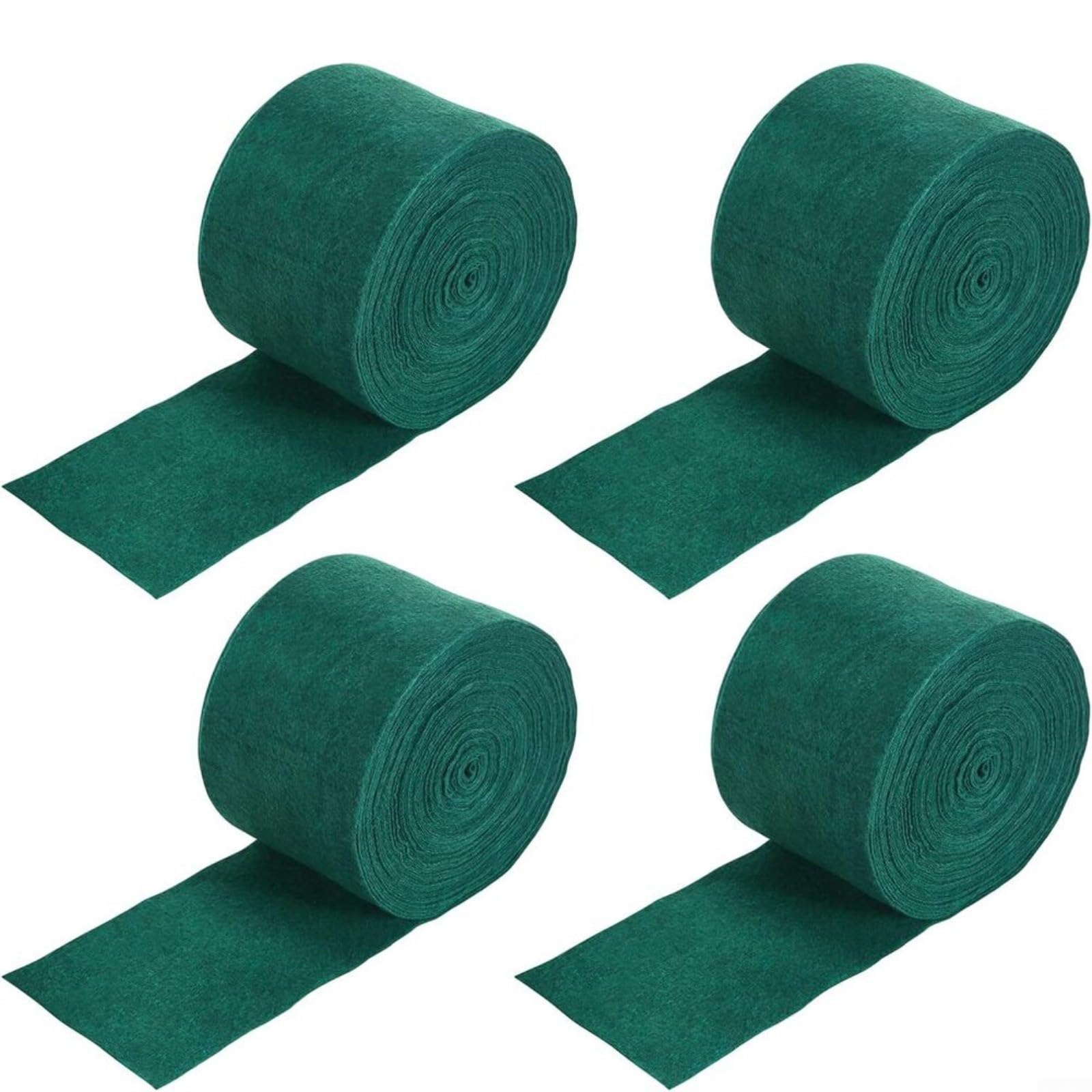 RichVibe 3-Layer Tree Protector Wraps 50 Ft, Non-Woven Plant Bandage Winter Frost for Protection, Green Bark Wrap Fruit Trees Shrubs(4Pcs)
