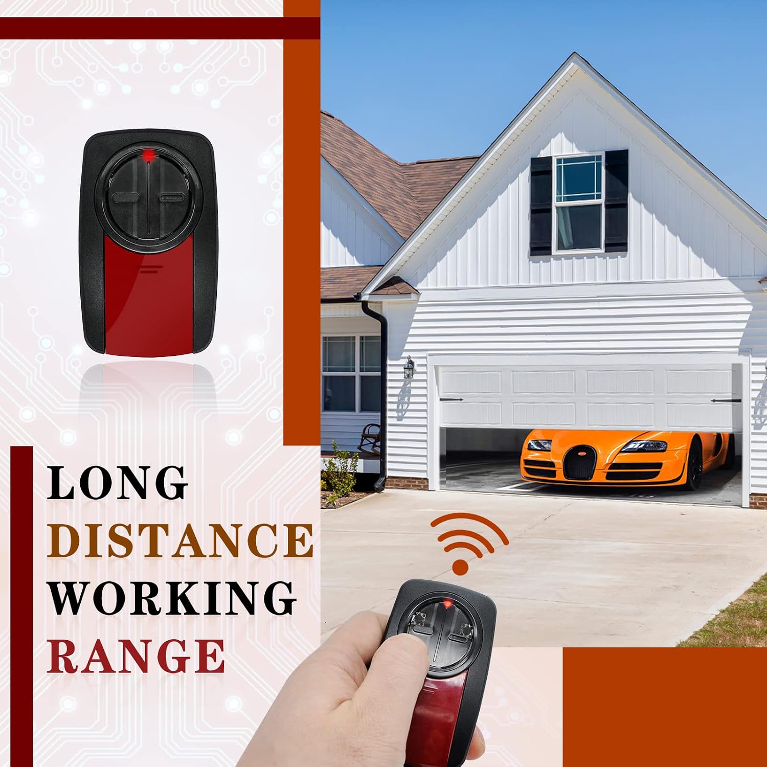 New Upgraded 380UT 375UT Universal Remote Control Replace Liftmaster Garage Door Opener, Compatible with 375lm New Liftmaster Door Remote Control, 2-Piece Package
