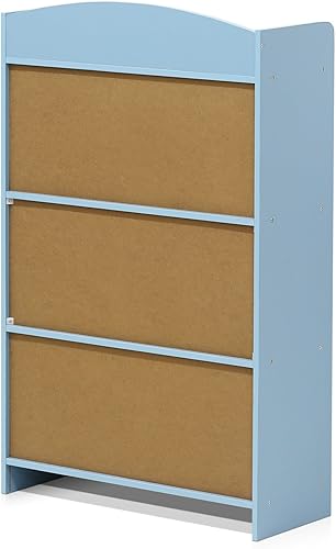 Miniatura 9 de Furinno Lova - Estantería con armario de almacenamiento, 2 estantes con puertas, color azul claro