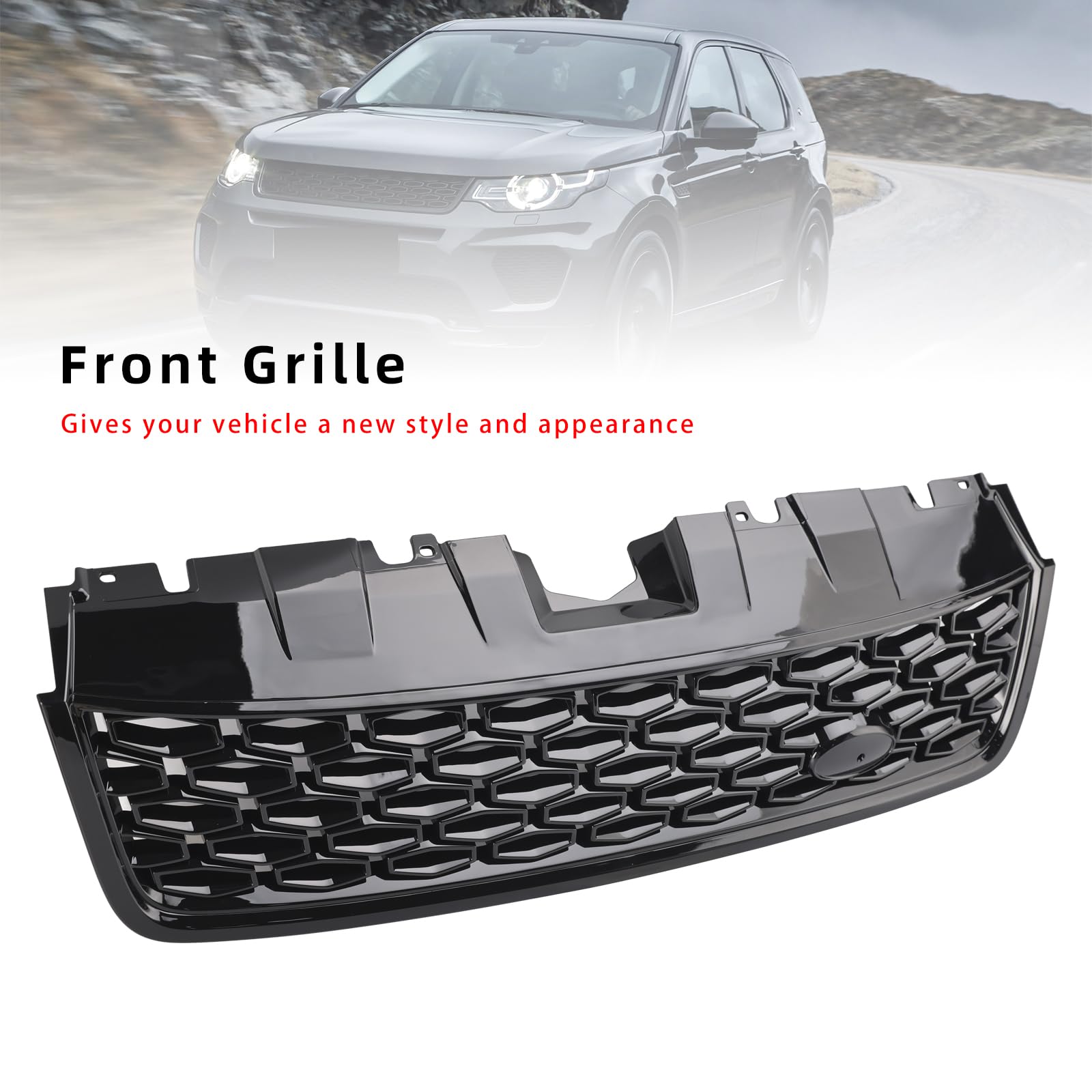 Griglia paraurti Anteriore Dynamic Style Front Bumper Grille LR073217 Fit for Discovery Sport L550 2014-2019 (No Logo)