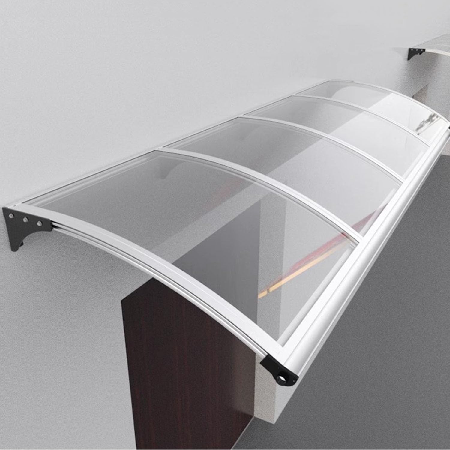 Auvent de fenêtre en aluminium avec évier et polycarbonate
