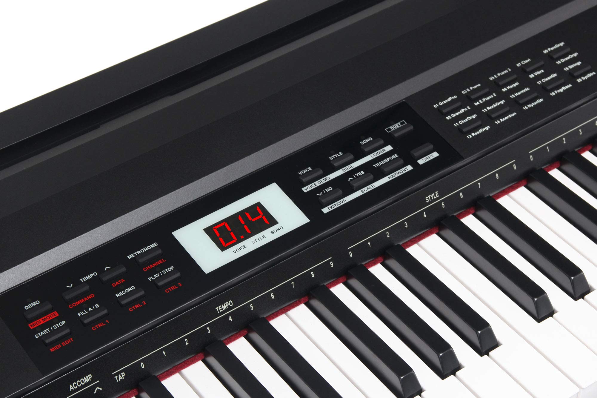 Classic Cantabile SP-150 BK Stagepiano schwarz Komplett Set inkl. Ständer | 88 Soft-Touch Tasten mit Anschlagdynamik, Max. Polyphonie: 64 Stimmen, 20 Voices, 60 Songs, 50 Styles, 2 Demo, Tune, Metronom