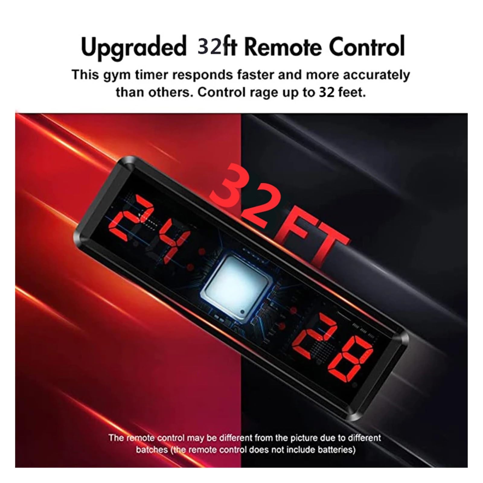 Reloj Digital Temporizador LED de 1,5 Pulgadas y 6 dígitos for Boxeo, Gym, EMOM, intervalo programable, Cuenta atrás/Arriba, Reloj en Tiempo Real Stopwath Sensación Visual cómoda en Cualquier Momento