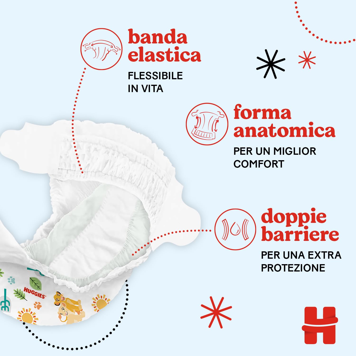 Huggies Classic, Pannolini Taglia 5 (11-25Kg), Protezione completa, Pacco Jumbo, 84 Pz