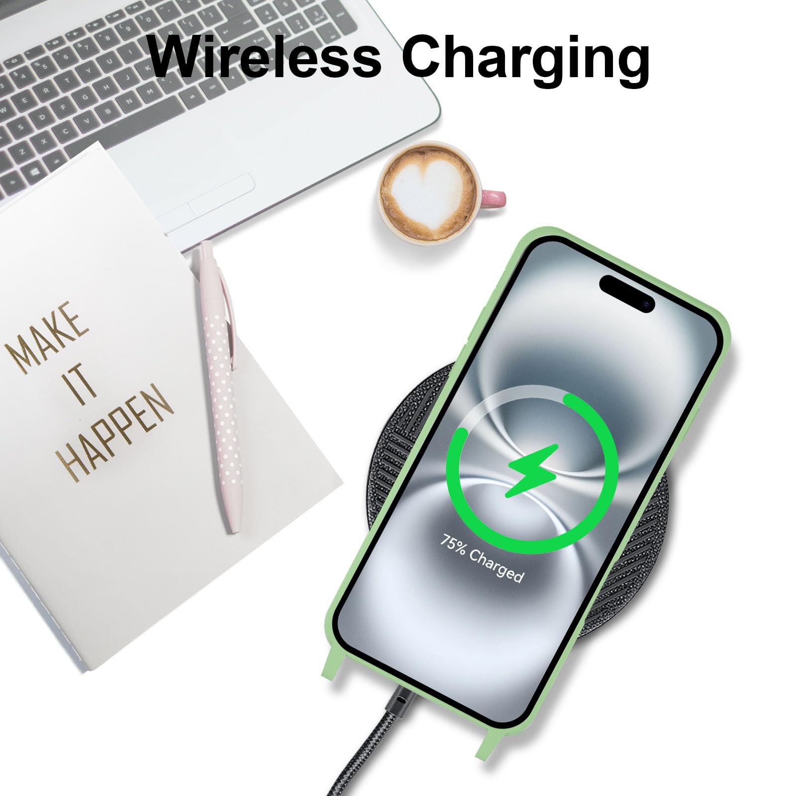 UEEBAI Handyhülle Mit Lanyard Für IPhone 16 Pro – Ultra Dünn, Stoßfest, Mit Kette & Kabellosem Laden