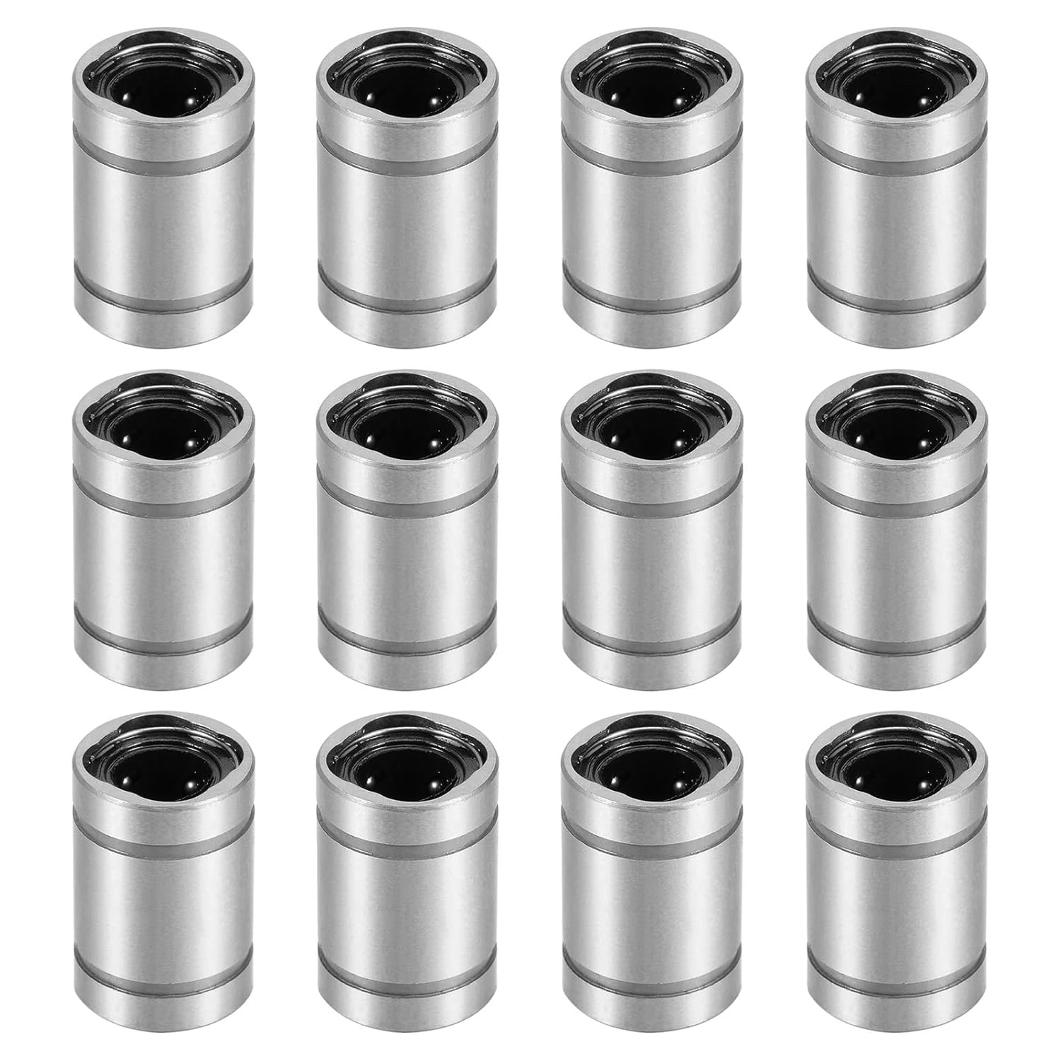 uxcell 12pcs LM5UU Linear Ball Bearings, 5mm Bore 10mm OD 15mm Long Linear Bearing for CNC, 3D Printer