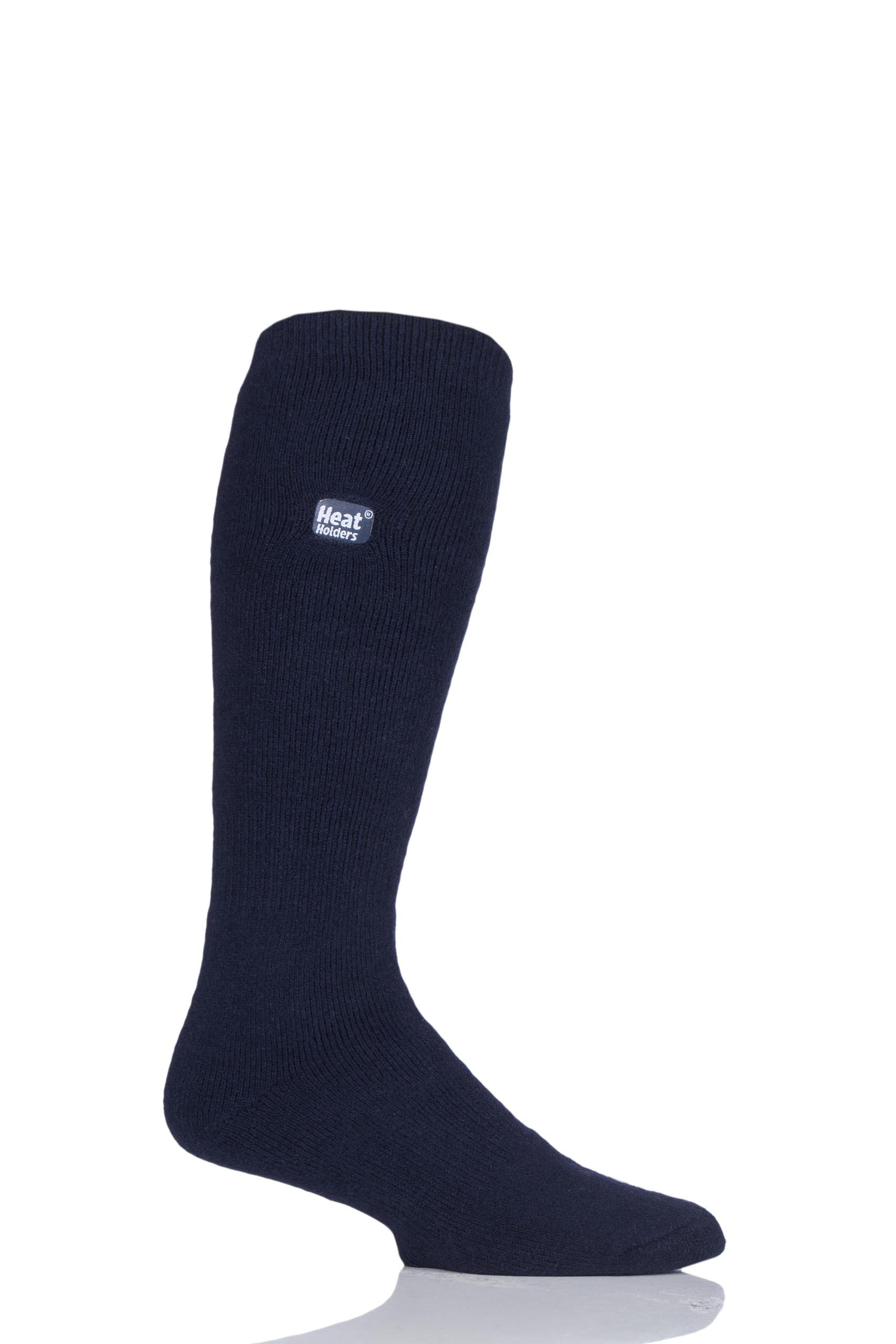 Heat Holders Men's Navy 1 Pair 1.6 Tog Lite Long Knee High Socks - 6-11