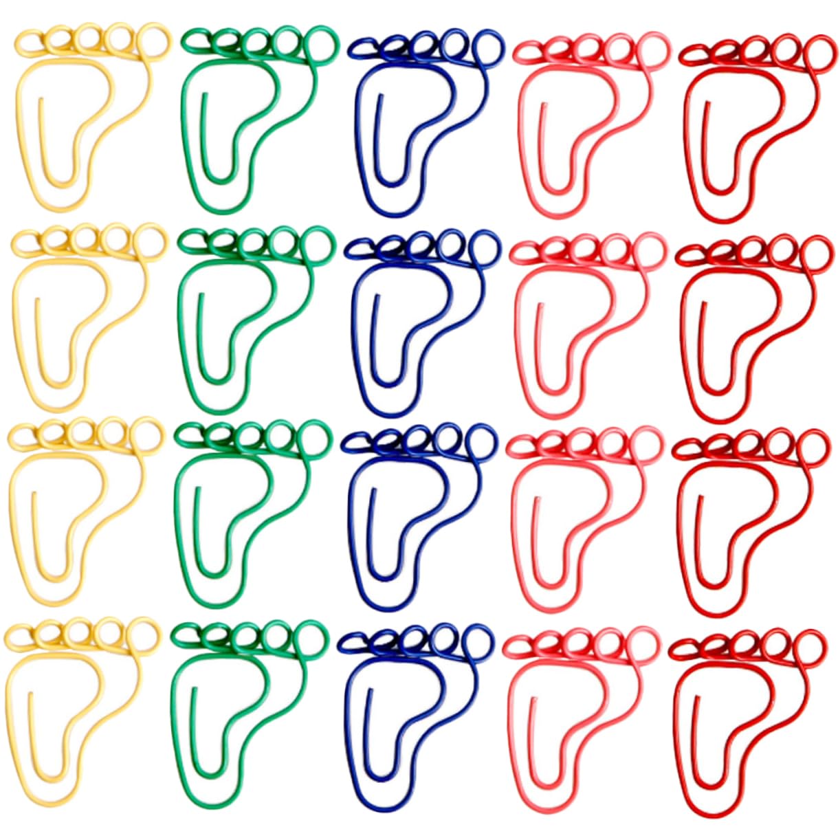 300pezzi Fermagli Per Carta Forma Di Piedino Accessori Per Ufficio Divertenti e Decorativi Clip Metalliche Per Organizzazione Documenti e Memo Misura Leggera e Pratica Per Casa e
