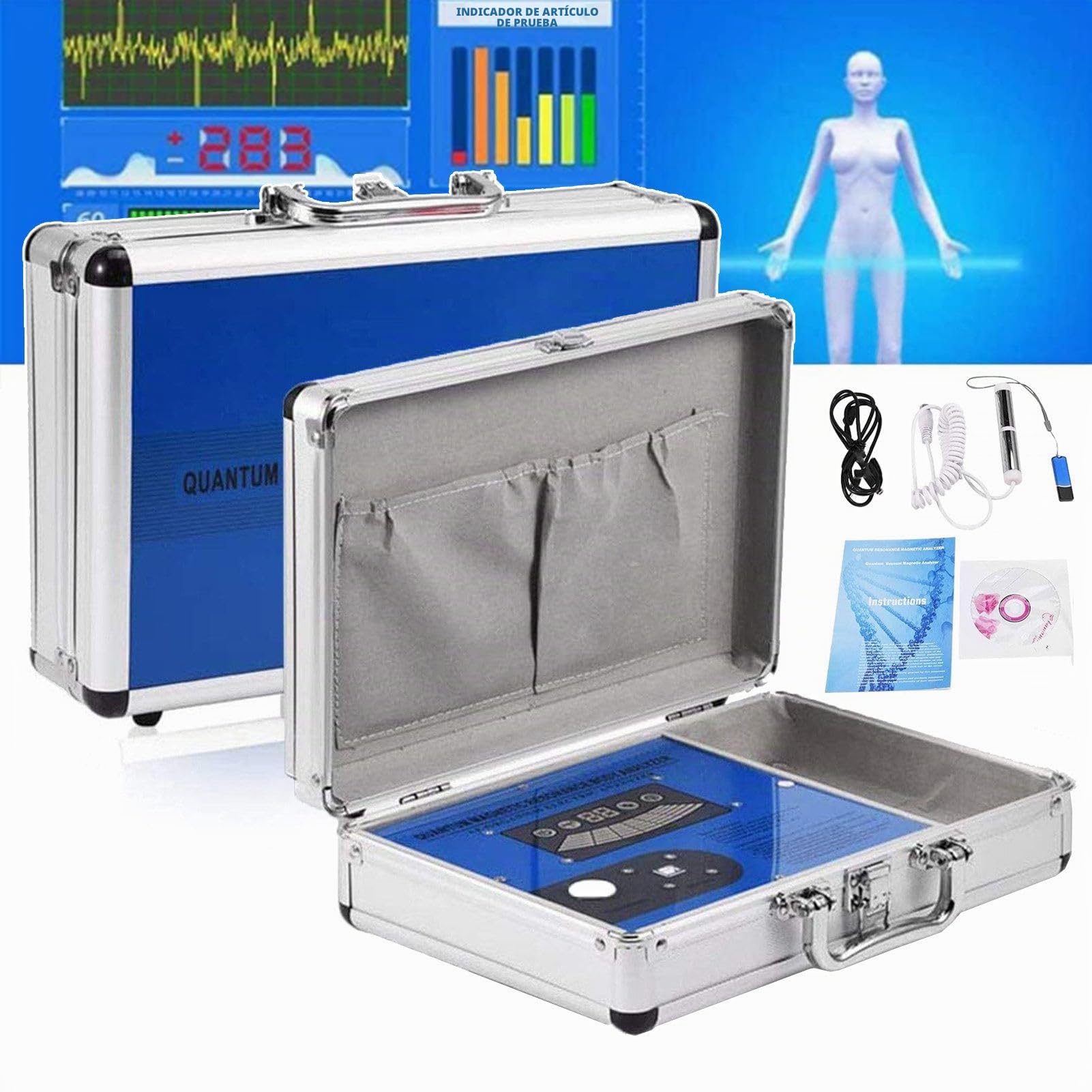Analizador Cuántico, Analizador MagnéTico De Resonancia Cuántica, Detector De Subsalud Corporal Con AnáLisis 3D DináMico, Prueba RáPida Y Precisa De Salud FíSica, MultilingüE, Para Windows