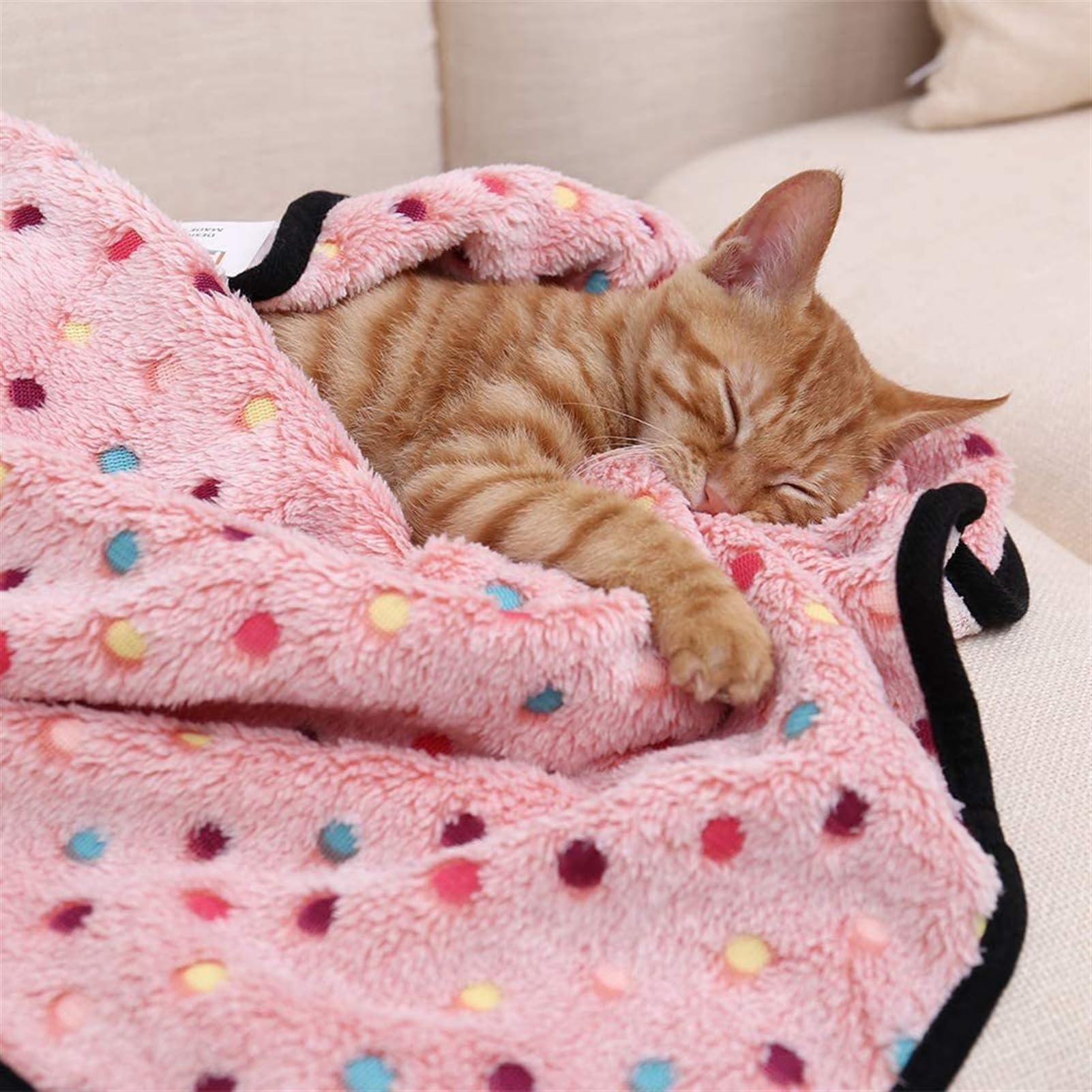 Couverture pour Chien Réversible Moelleuses Peluche Couvertures pour Chiens Chat Couvre-Lit Chaud Couverture Jeter Tapis de Sommeil Tapis Lit Mat, Rose, 160x200cm