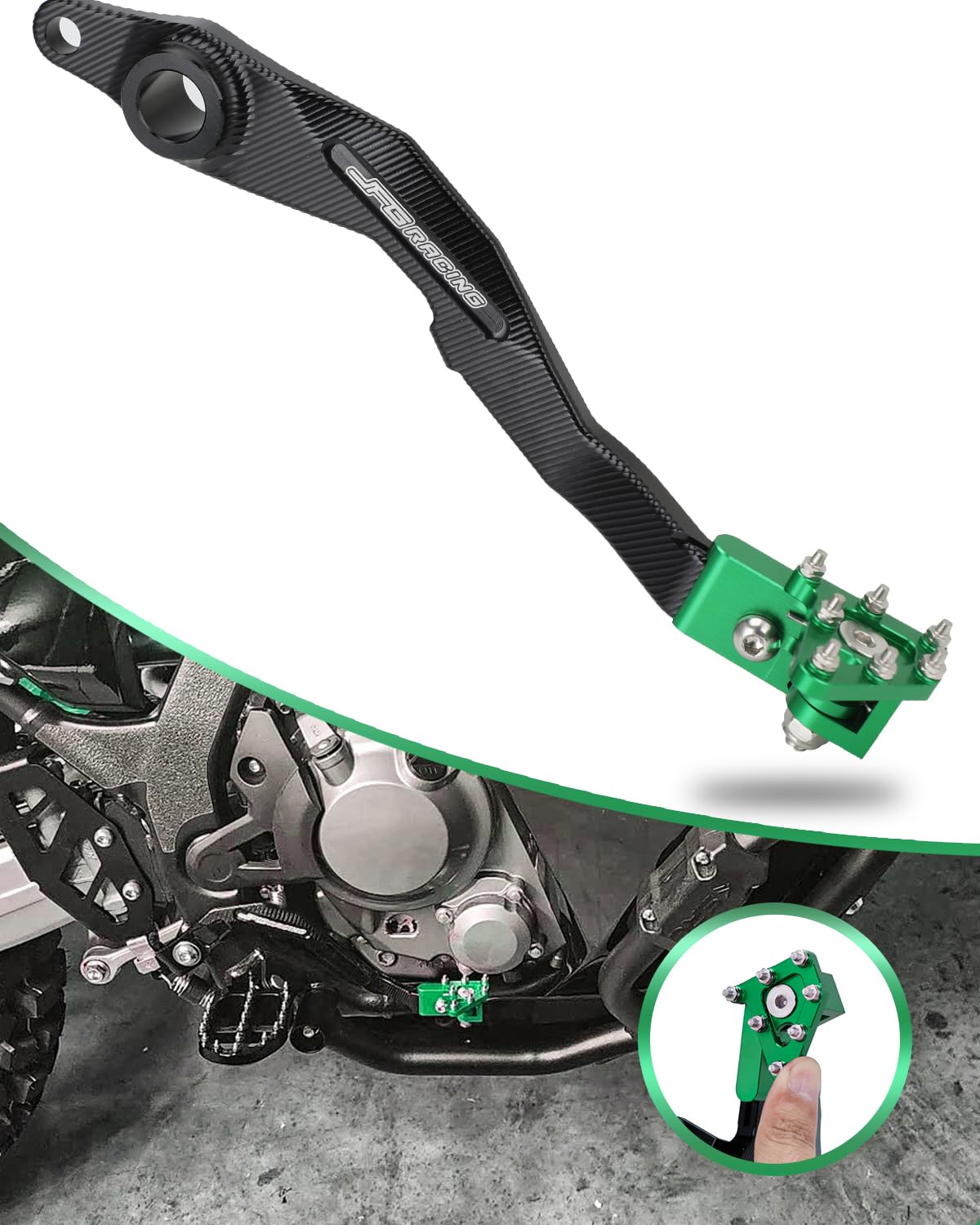 Amazon.com: JFG Racing KLX140 Rear Brake Pedal Foldable Foot Brake