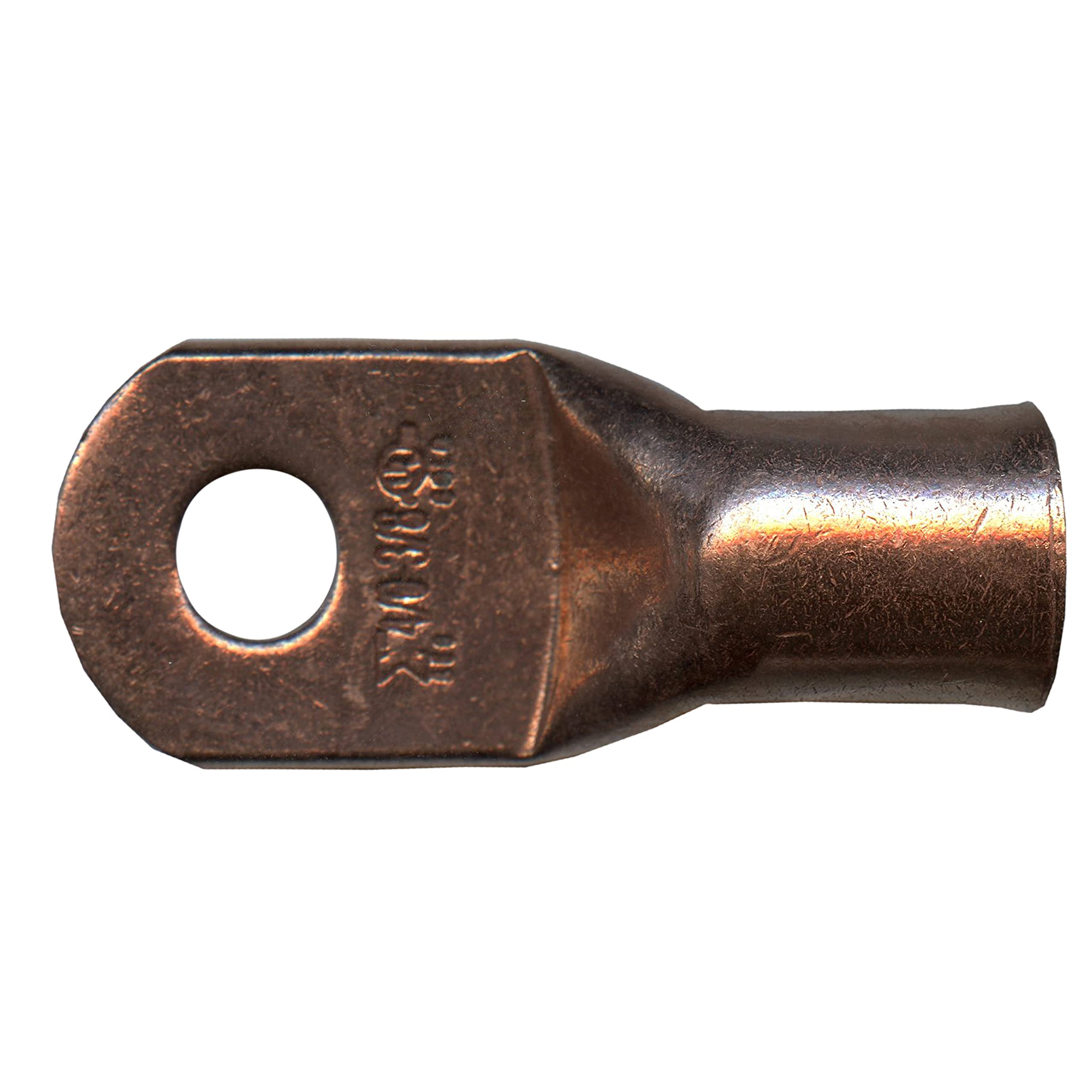 Copper Lug 4/0 AWG Gauge 3/8" Ring Wire Terminal Battery Cable End Connector - 100 Pack - Made in USA