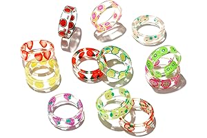 Colorful Fruit Rings Jewelry - Sweet Summery Style