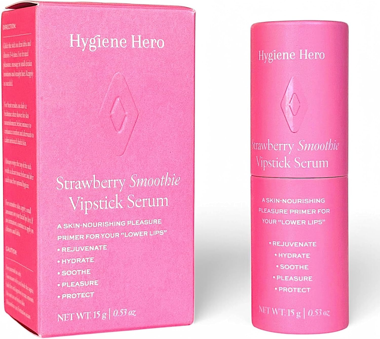 Vipstick Sexual Enhancer Serum for Women | Vulva and Labia Care | Intimate Grooming | Daily Soothing, Hydrating and Protective, Strawberry Smoothie, 0.53oz