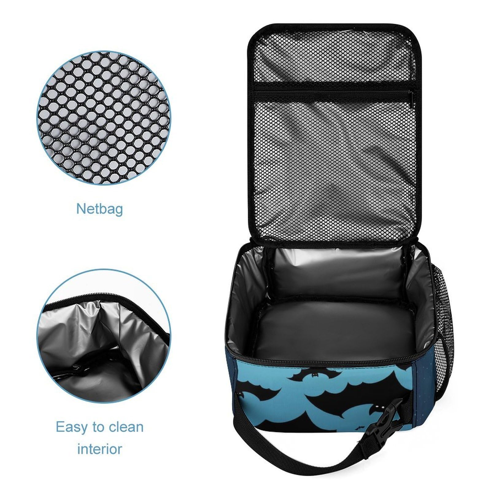 Mochila para portátil con bolsa para el almuerzo y neceser de viaje (Bat)