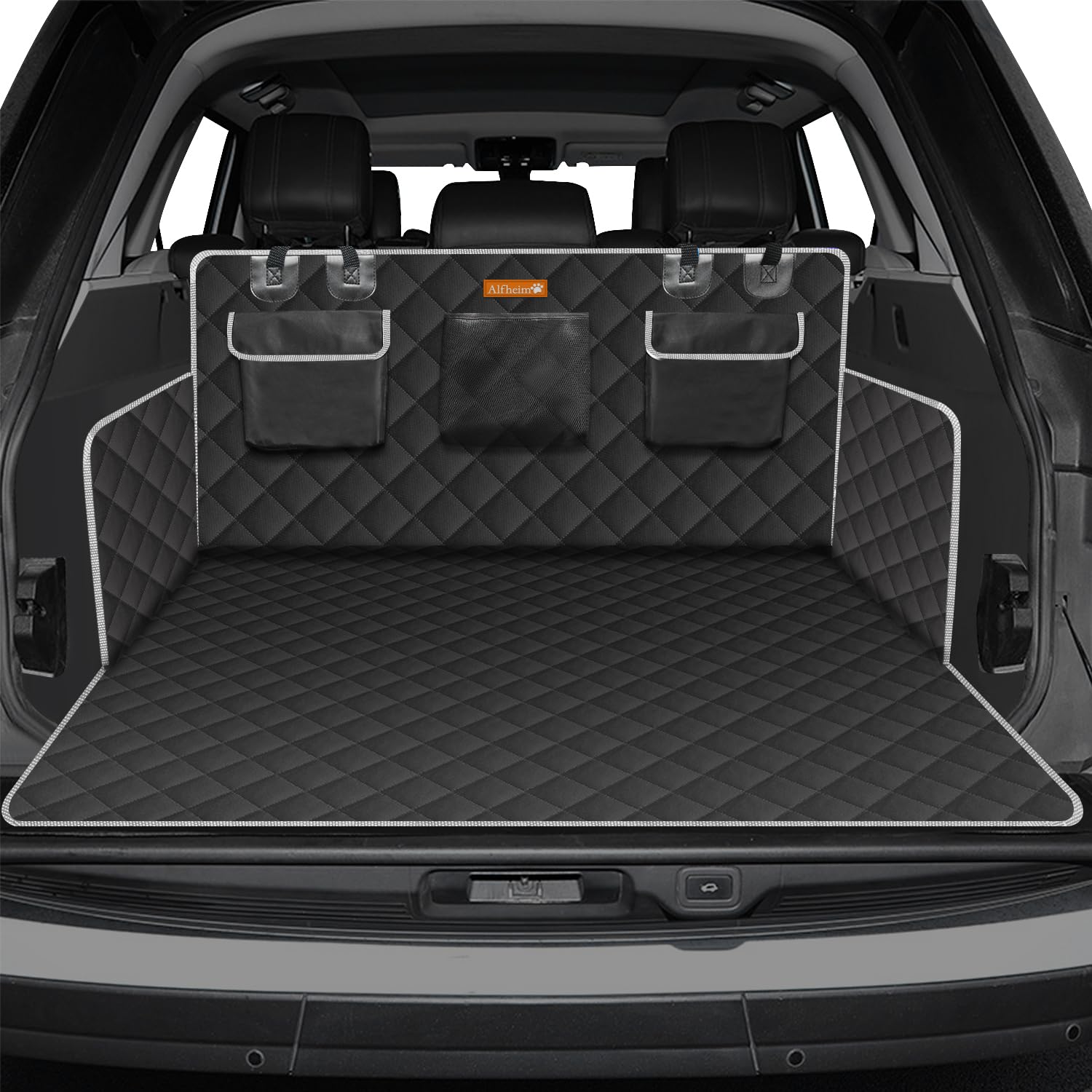 Alfheim accessori auto, Telo auto per cani con Protezione Laterale e Paraurti: la soluzione definitiva per la protezione bagagliaio auto! Copri bagagliaio auto per Station Wagon, Furgoni e SUV