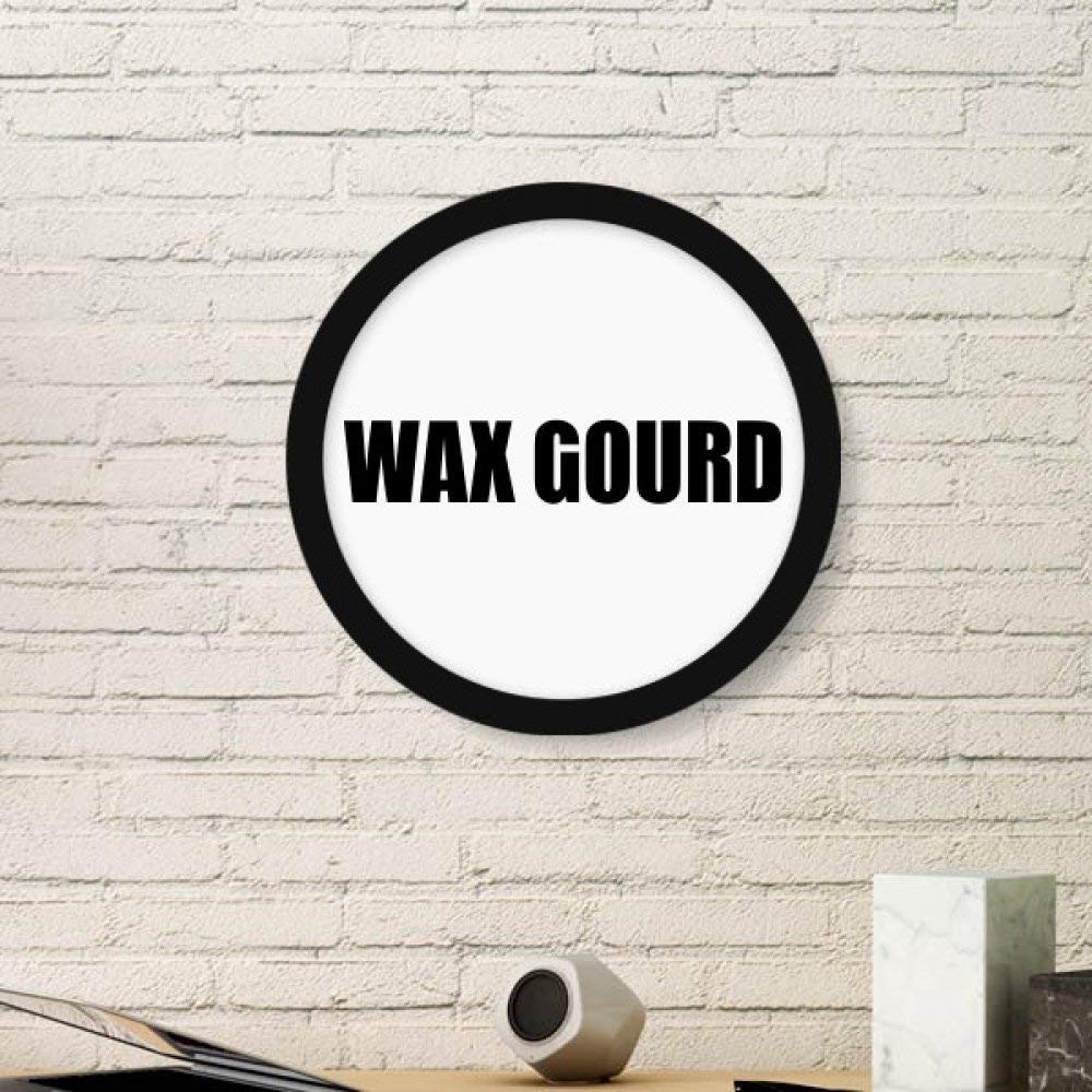 Cadre photo rond Wax Gourd peinture d'art en bois noir, une idée cadeau de décoration originale