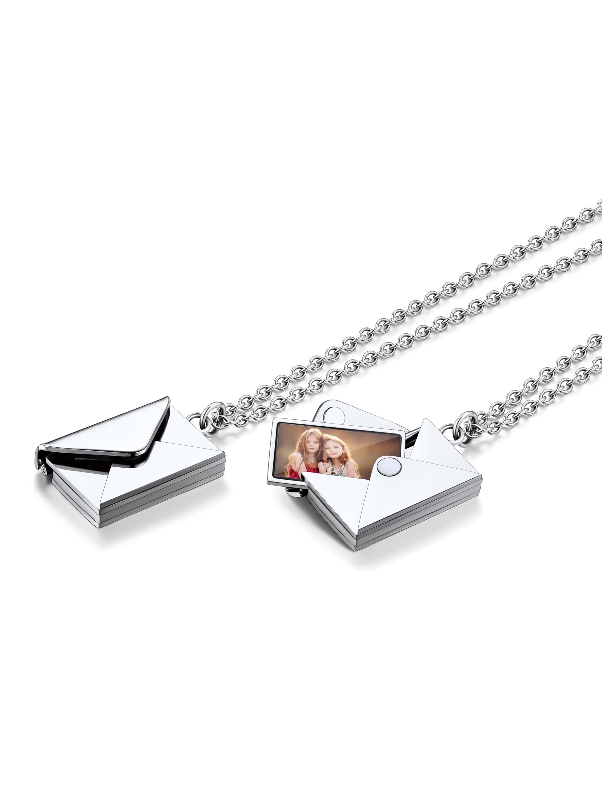 Custom4UCollar Foto Personalizada Mujer Colgante Sobre de Amor Secreto Joyería Memorial Pareja Esposa Regalo Día Valentín Aniversario