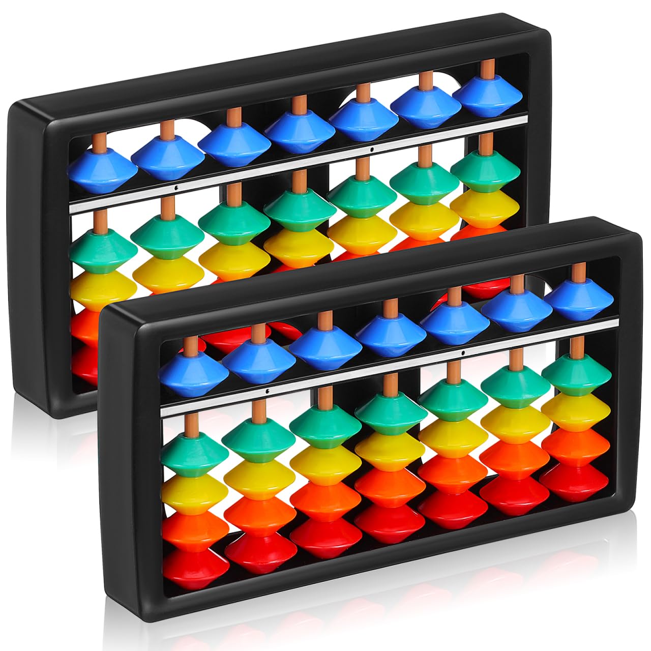 Toyvian 2PCS Plastic Abacus Soroban Calculator Plastic Abacus Math Learning Educational Toys for Children Calculation