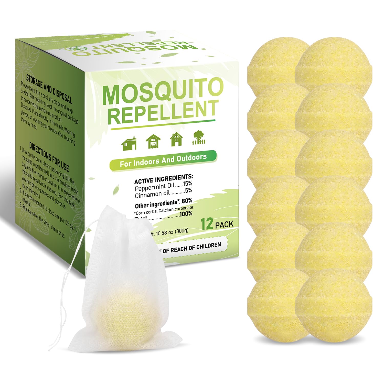 AsteriaFlora Mosquito Repellent Balls 12-Pack