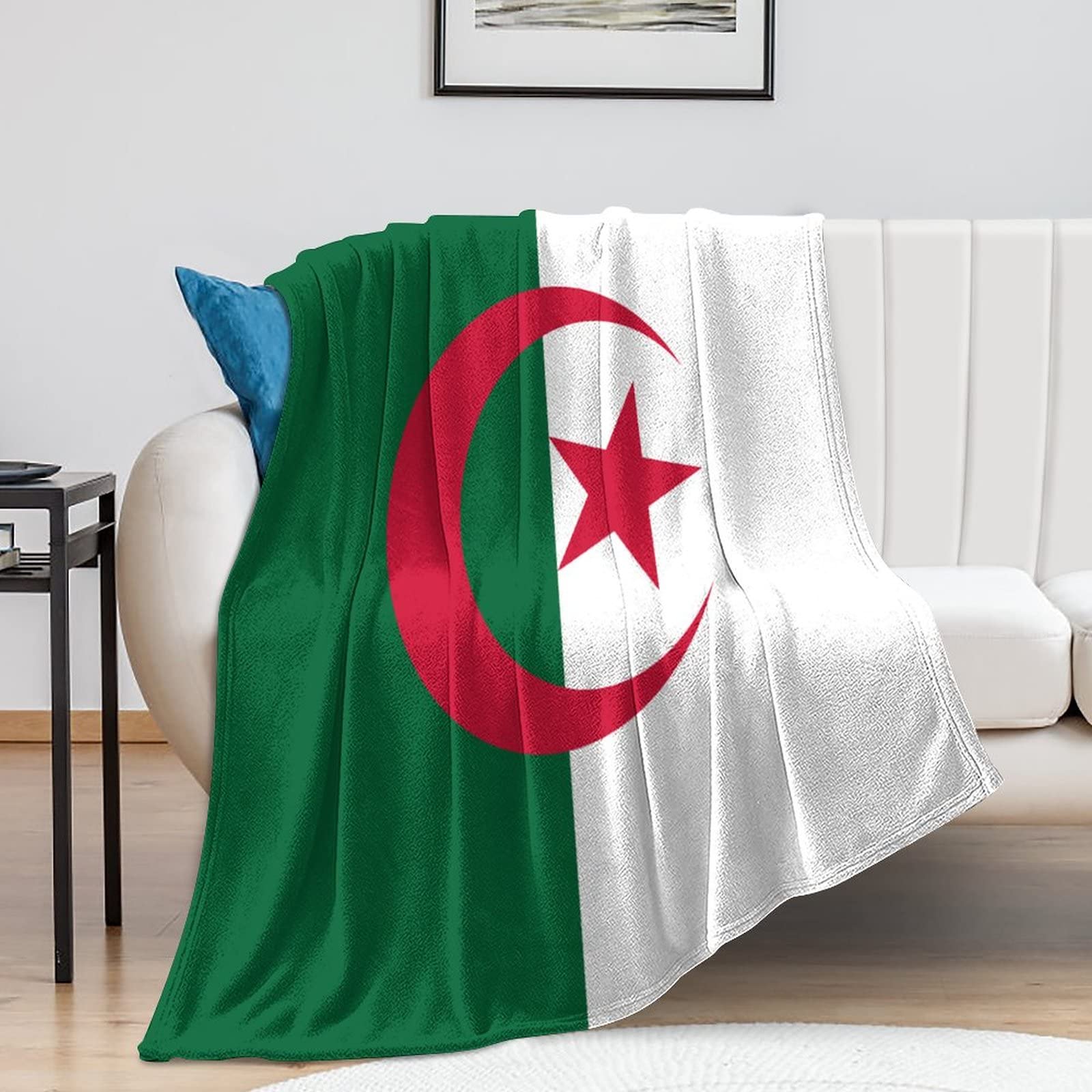 Couverture Algérie polaire 152x203 cm commémorative et douce pour canapé
