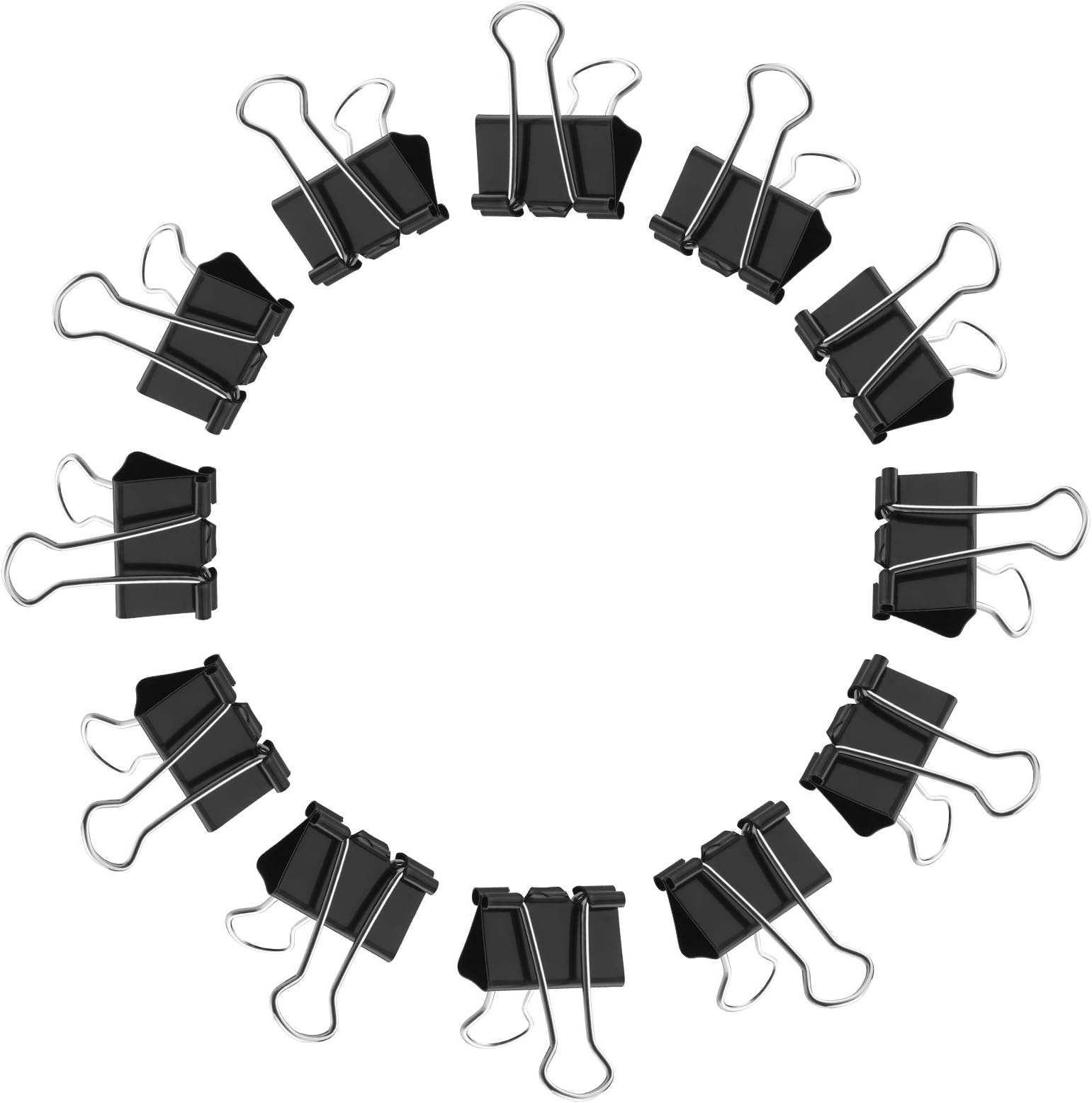 Westcott E-10700 00 Foldback Clips 25 mm, Black 25 mm Black