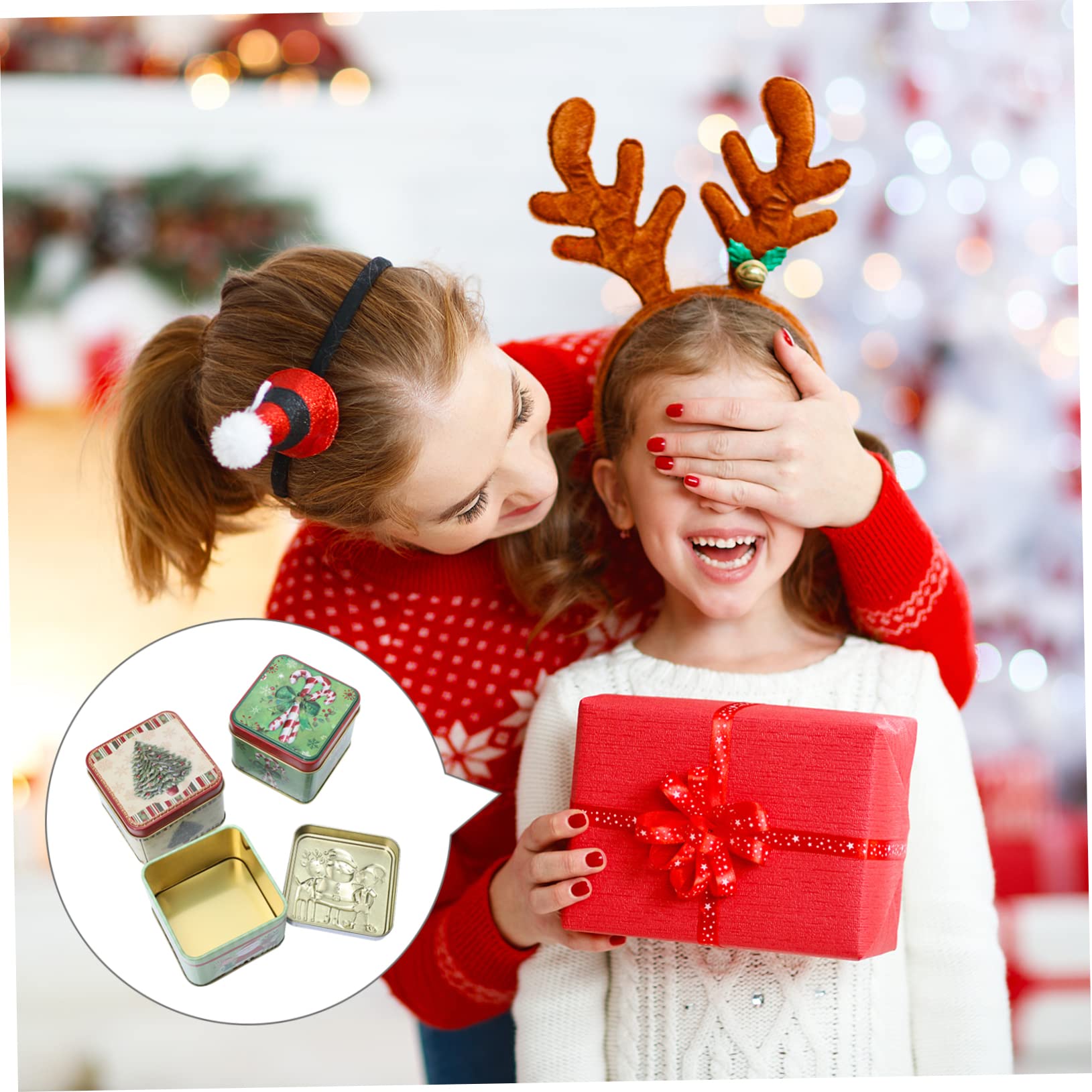 Operitacx 9pezzi Natalizie Decorate Per e Biscotti Scatole Per Per e Decorazioni