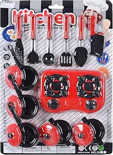 طقم مطبخ من ألعاب وهدايا زتويز، مصنوع من البلاستيك، مناسب للجنسين، يساعد في تنمية مهارات التظاهر باللعب والمهارات الاجتماعية