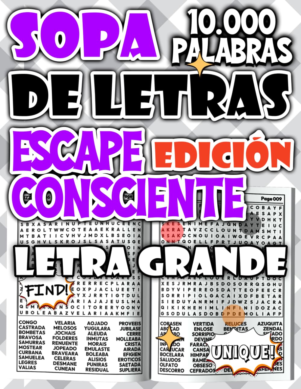 Sopa de Letras de 10.000 Palabras – Edición Escape Consciente para Desconectar del Estrés Diario (Colección de sopas de letras - rompecabezas para relajarse y divertirse)