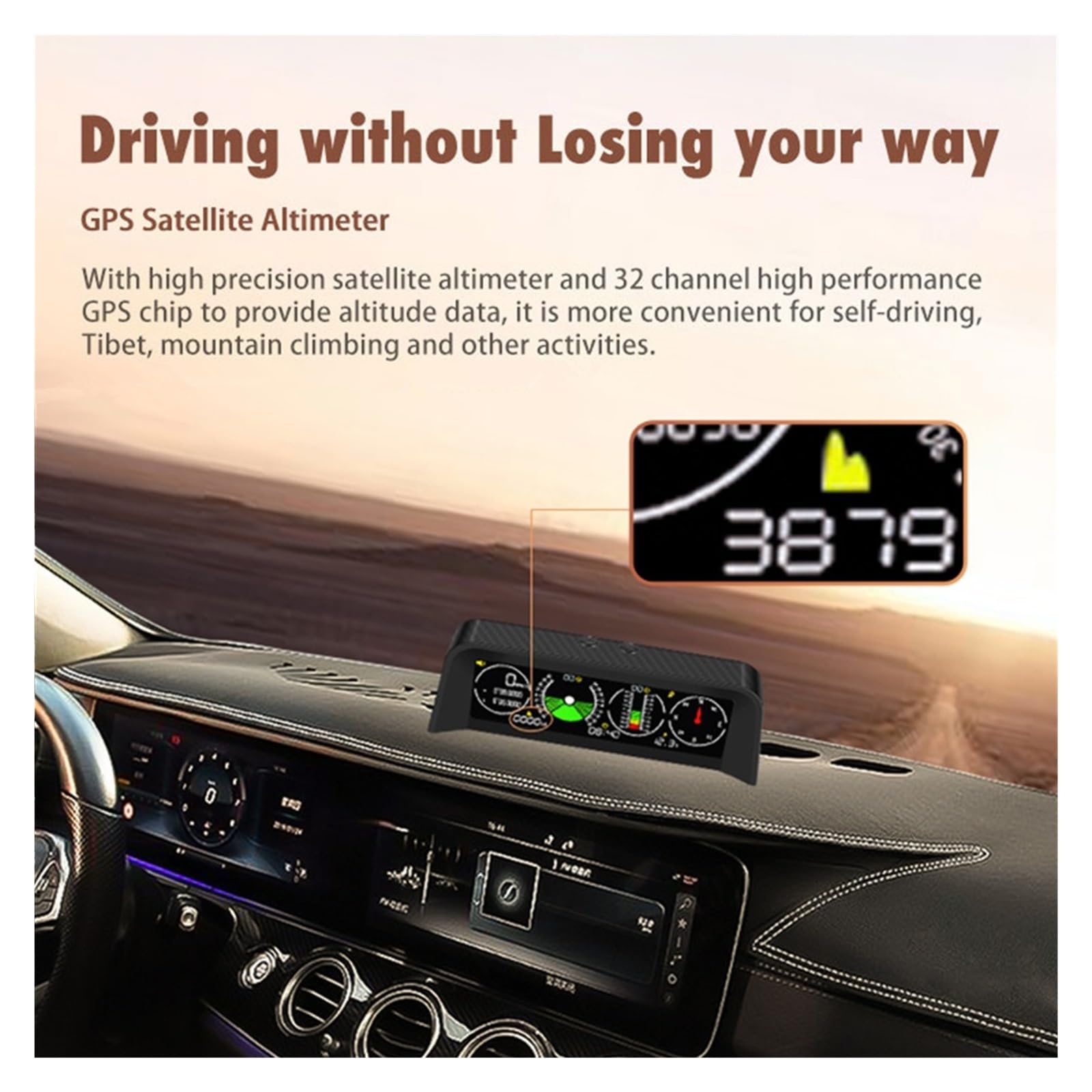 X90 Electrónica Automotriz Digital GPS Velocímetro HUD Head Up Display Medidor De Altitud Brújula MPH KM/H Inclinómetro para todos los vehículos
