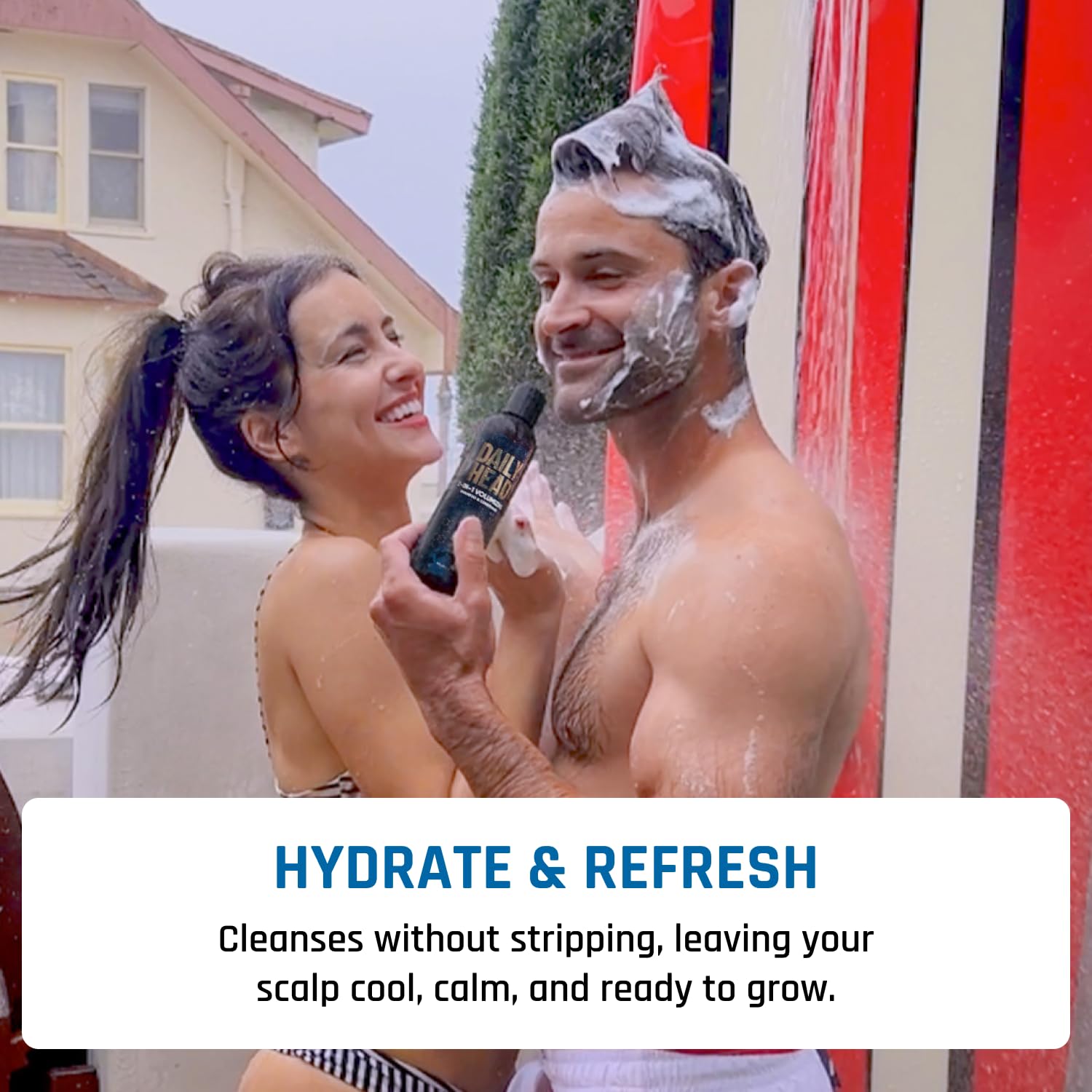 Derm Dude Daily Head 2-in-1 Volumizing Shampoo & Conditioner for Men | Thickening Hair Wash with Biotin, Saw Palmetto & Caffeine | Strengthens, Cleans & Boosts Fuller-Looking Hair, 8oz - Image 5