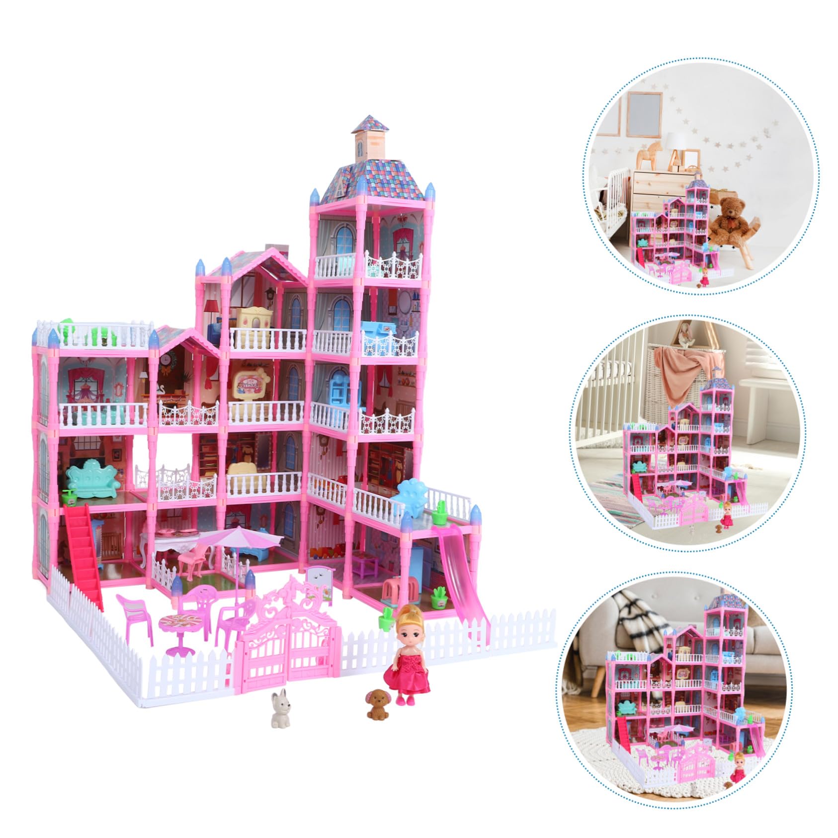 Toyvian Casa Bambole Castello Principessa per Bambine Casa Bambole Gioco Bambine Principessa