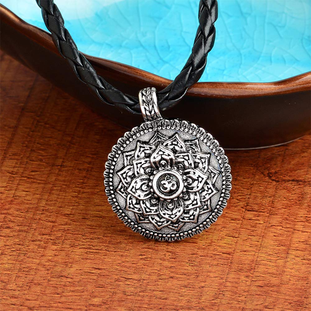 Amazon.co.jp: LJNYFチベットマンダラネックレス、ロータスマンダラ