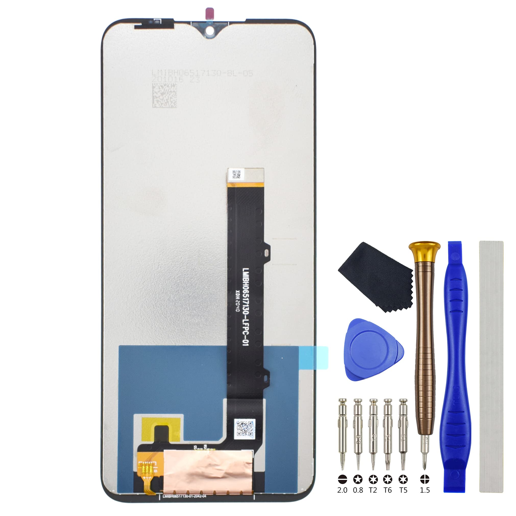 Full LCD Digitizer Touch Screen Assembly Replacement for LG K41S LM-K410 LMK410EMW LM-K410EMW Black
