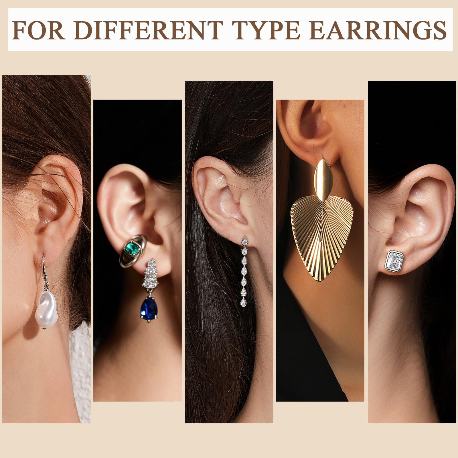 18K Blanc Or Plaqué Fermoirs Boucles D'oreilles 925 Argent Sterling Pour Femmes Fermoir Boucle D'oreille Dos Réglable Ascenseurs