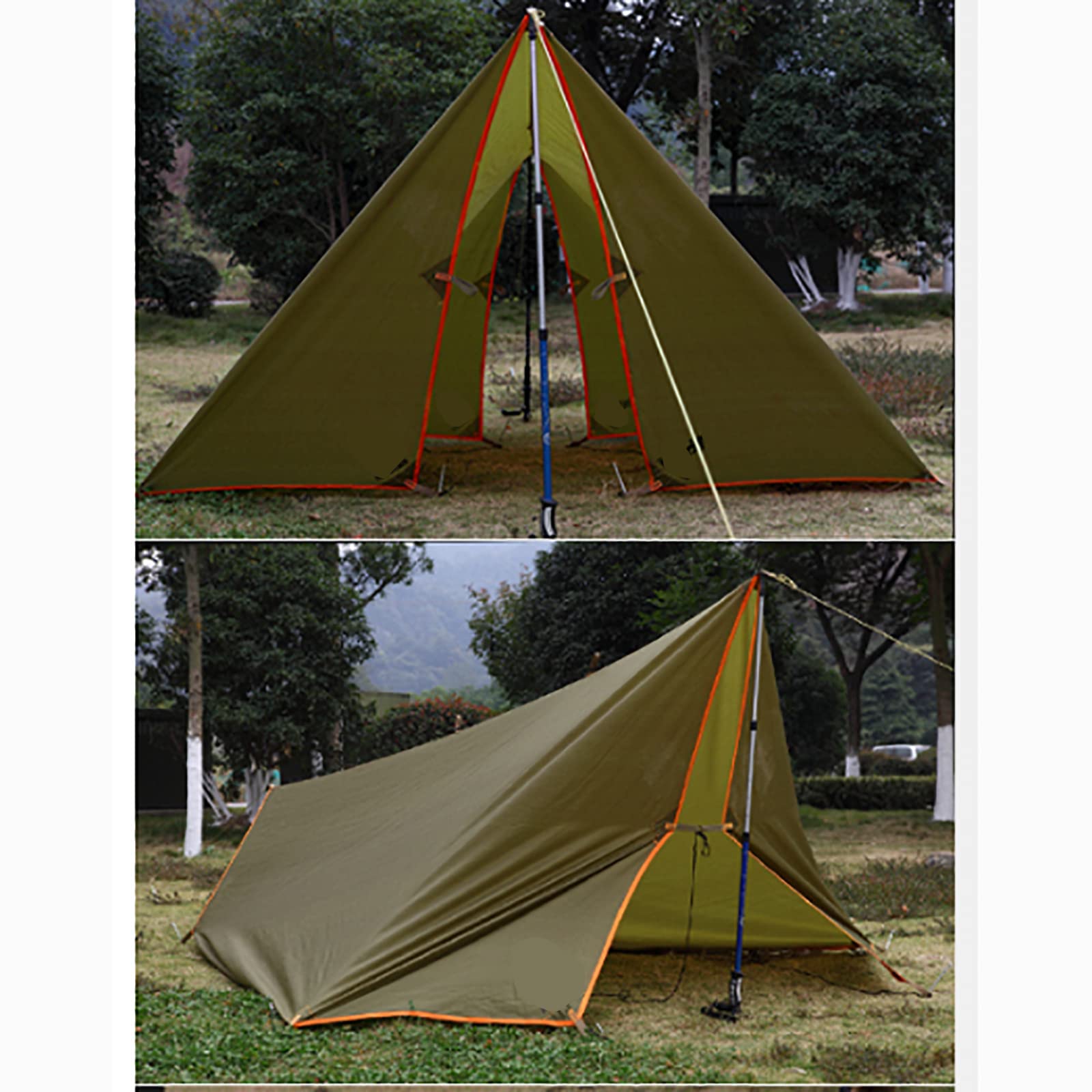 Hamac de bâche de Tente de Camping de 10,4 * 9,8 Pieds pour 2 Personnes, bâche de hamac, bâche de Camping imperméable légère, matériau PU, pour Le Camping, la randonnée
