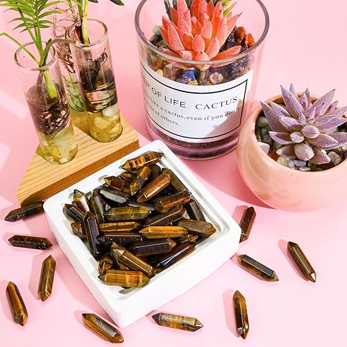 Miniatura 10 de DUQGUHO Juego de 7 piezas de cristales curativos de chakras, amatista, cuarzo transparente, aventurina, ojo de tigre, lapislázuli, cornalina, jaspe