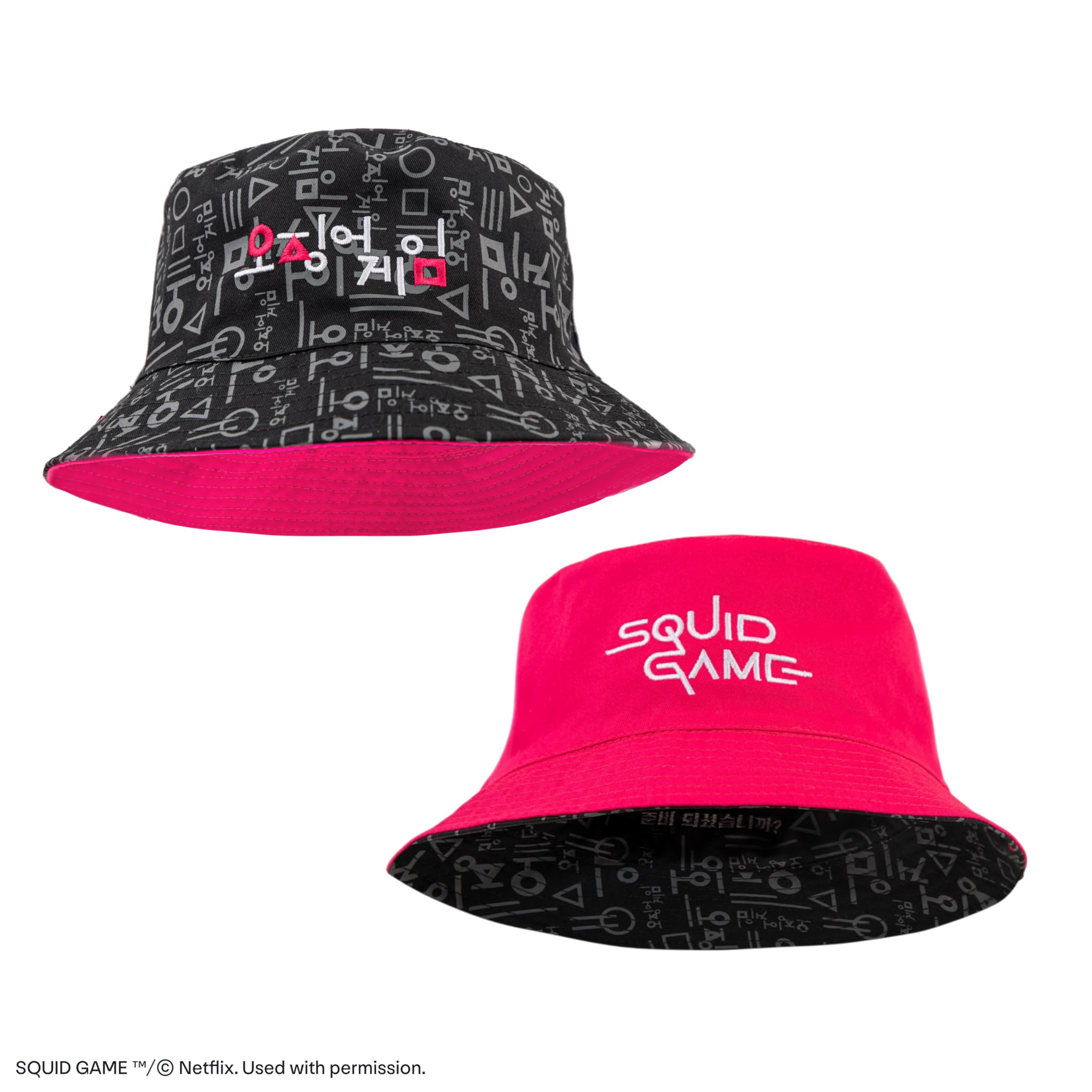 Cinereplicas Unisex Black Squid Game - Squid Game Bucket Hat - 60Cm Head Circumference - Official License One Size