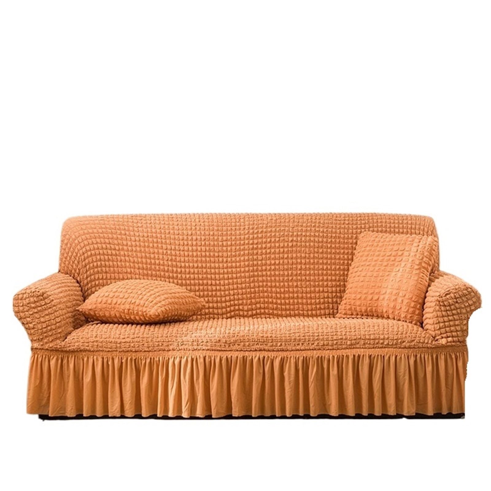 SUBLXPoten Sofa Cover with Skirt Bubble Sofa Cover Skirt All-inclusive Fabric Elastic Lazy Universal(Color 19,190-230cm 1pc)