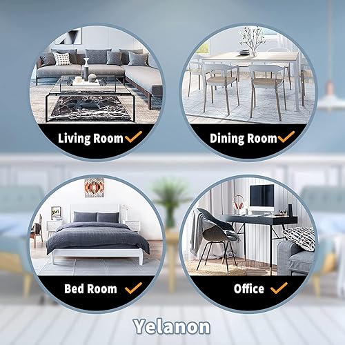 Miniatura 6 de Yelanon Deslizadores cuadrados de muebles de 8 piezas de 3 12 pulgadas para alfombras, almohadillas de muebles, pisos de madera dura, deslizadores