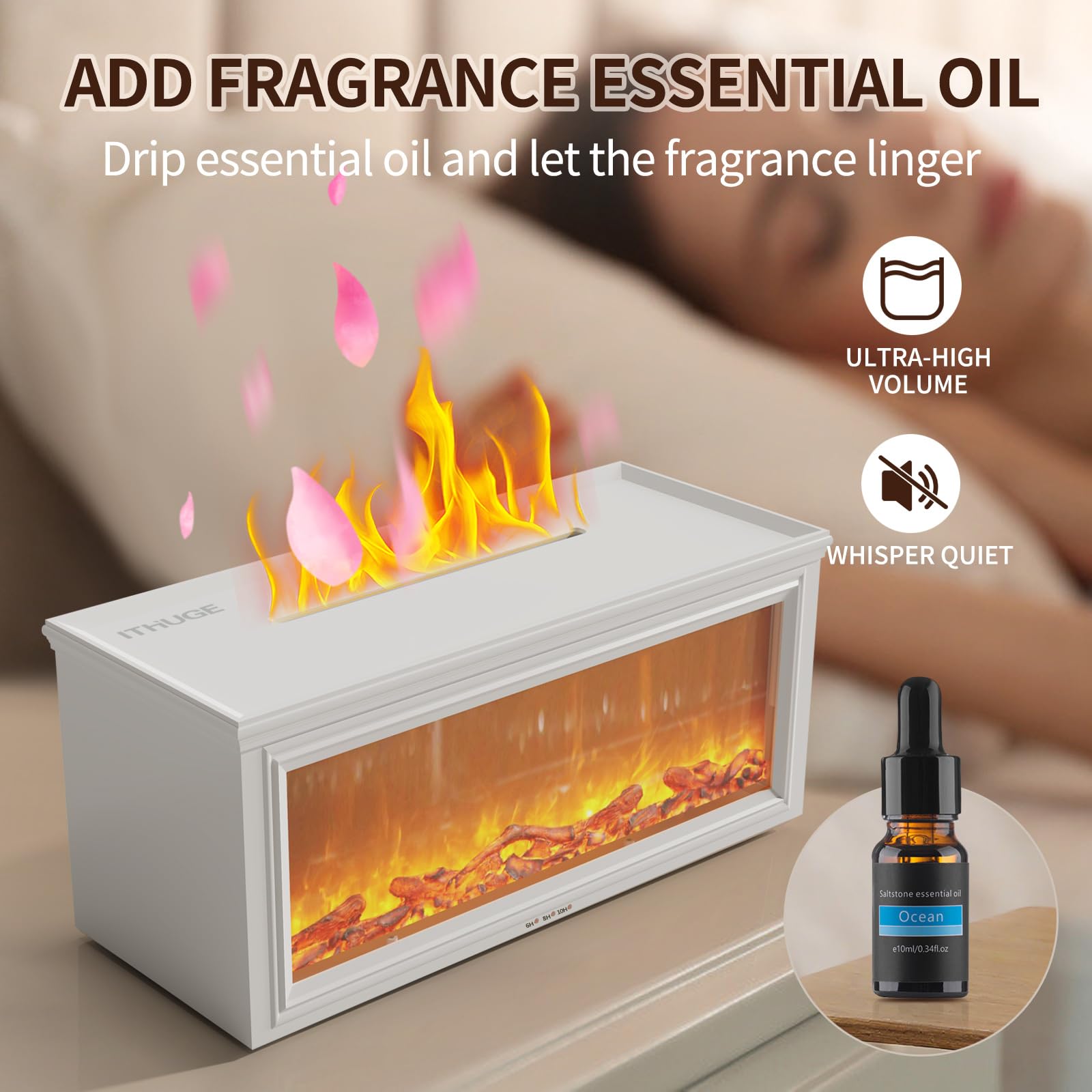 HY-05B Diffuseur d'huiles essentielles d'aromathérapie à ultrasons avec minuterie pour Maison, Chambre, Bureau, Yoga 280 ML