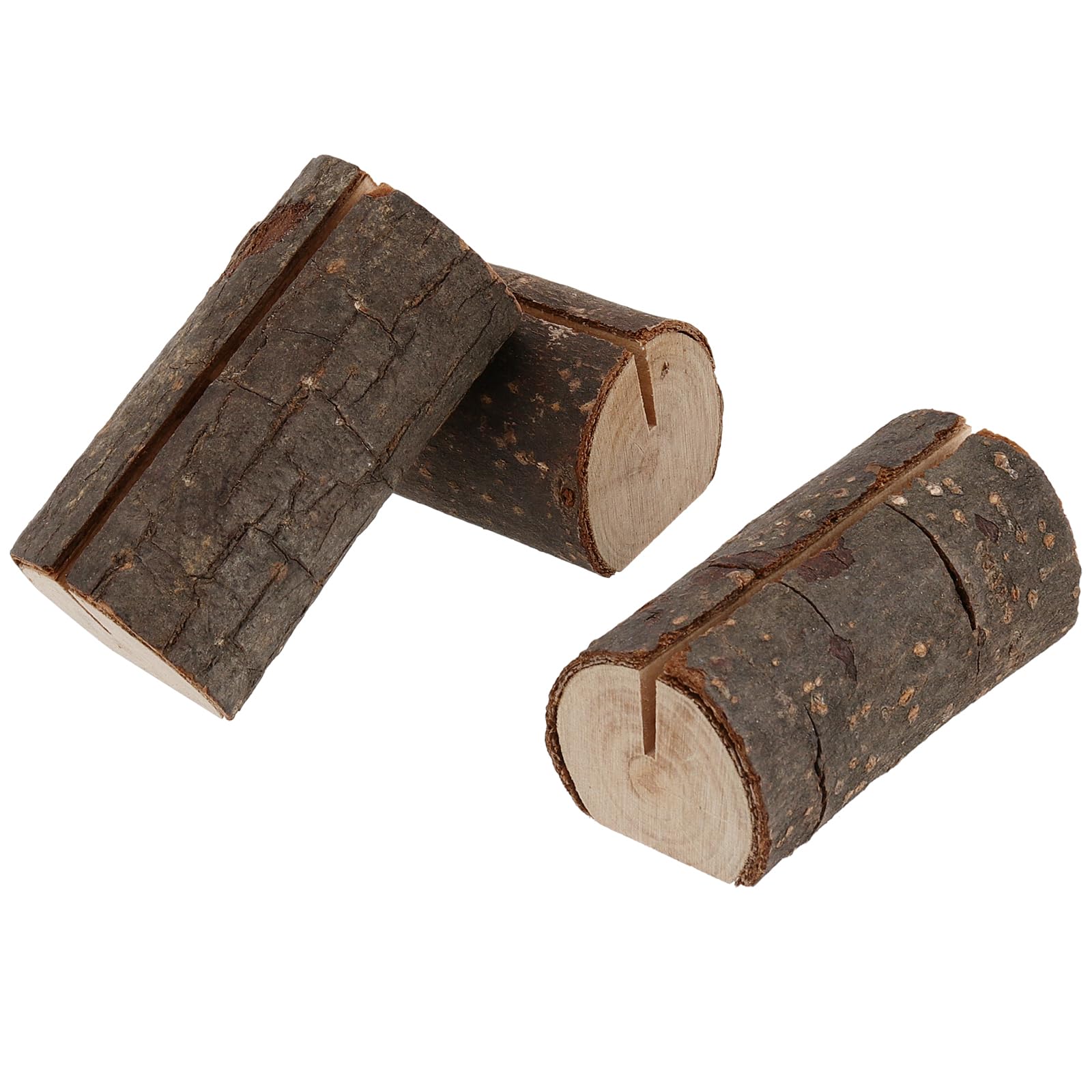 YUENPUN 30 Soportes De Madera Rústica Para Tarjetas – Con 45 Tarjetas De Papel Para Números De Mesa (Boda, Menús, Notas Y Fotos)