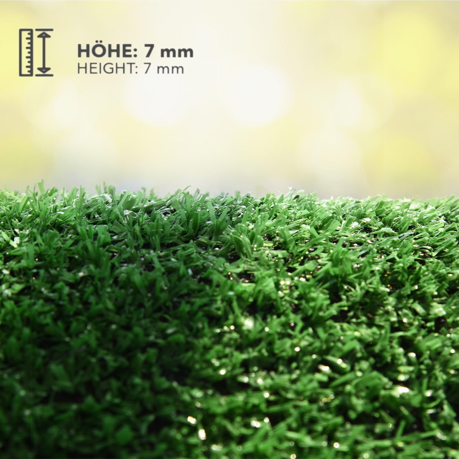 Floordirekt Gazon Synthétique 2 x 5 m = 10 m² Gazon Synthétique pour Balcon Résistant aux Intempéries - Vert 7mm Spring