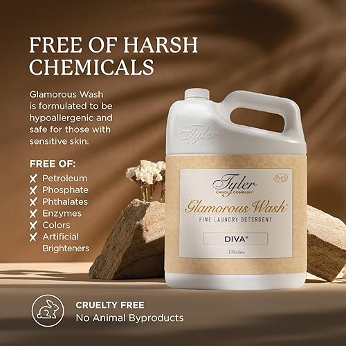Miniatura 7 de KINARA Tyler Glamorous Wash - Detergente líquido para ropa, paquete con bolígrafo removedor de manchas, bolsita perfumada fresca, detergente para