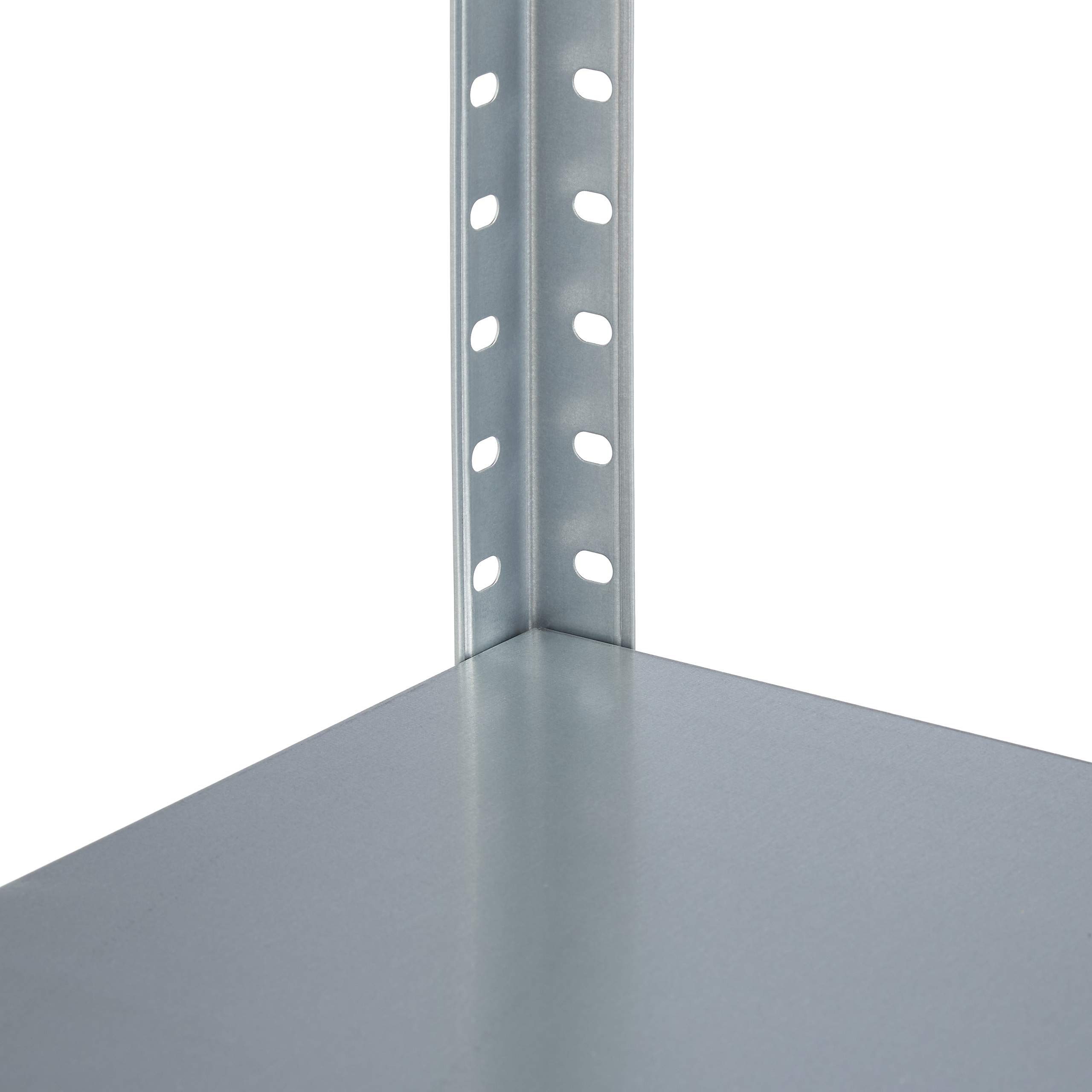 Relaxdays Set de 2 Estanterías Metal Galvanizado, 145x75,5x30 cm, 4 Baldas, hasta 160kg, Montaje Pernos, Acero, Sótano, Plateado