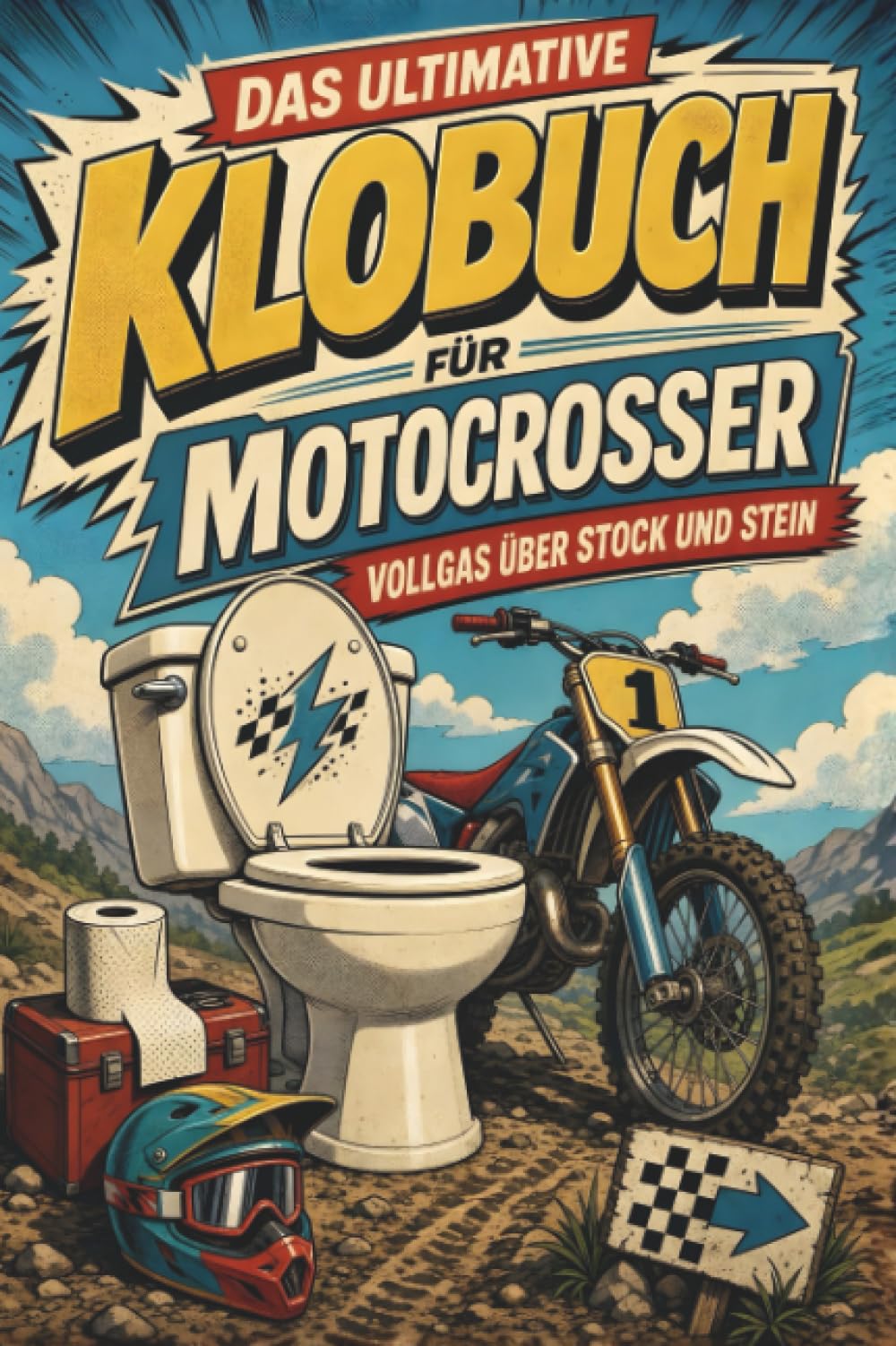 Das ultimative Klobuch für Motocrosser: Vollgas über Stock und Stein. Lustiges Geschenk für Motocross, Dirtbikes und Schlammkurven