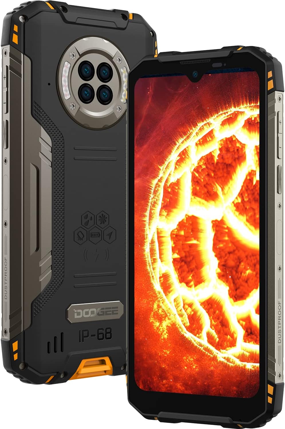 DOOGEE S96 GT (2022) Rugged Smartphone Android 12, 8GB + 256GB Helio G95, 48MP Camera 4K Videos, 32MP Front+20MP Night Vision Camera, 6350mAh, 4G Dual SIM Free Mobile Phone, 6.22 inch, NFC, Orange