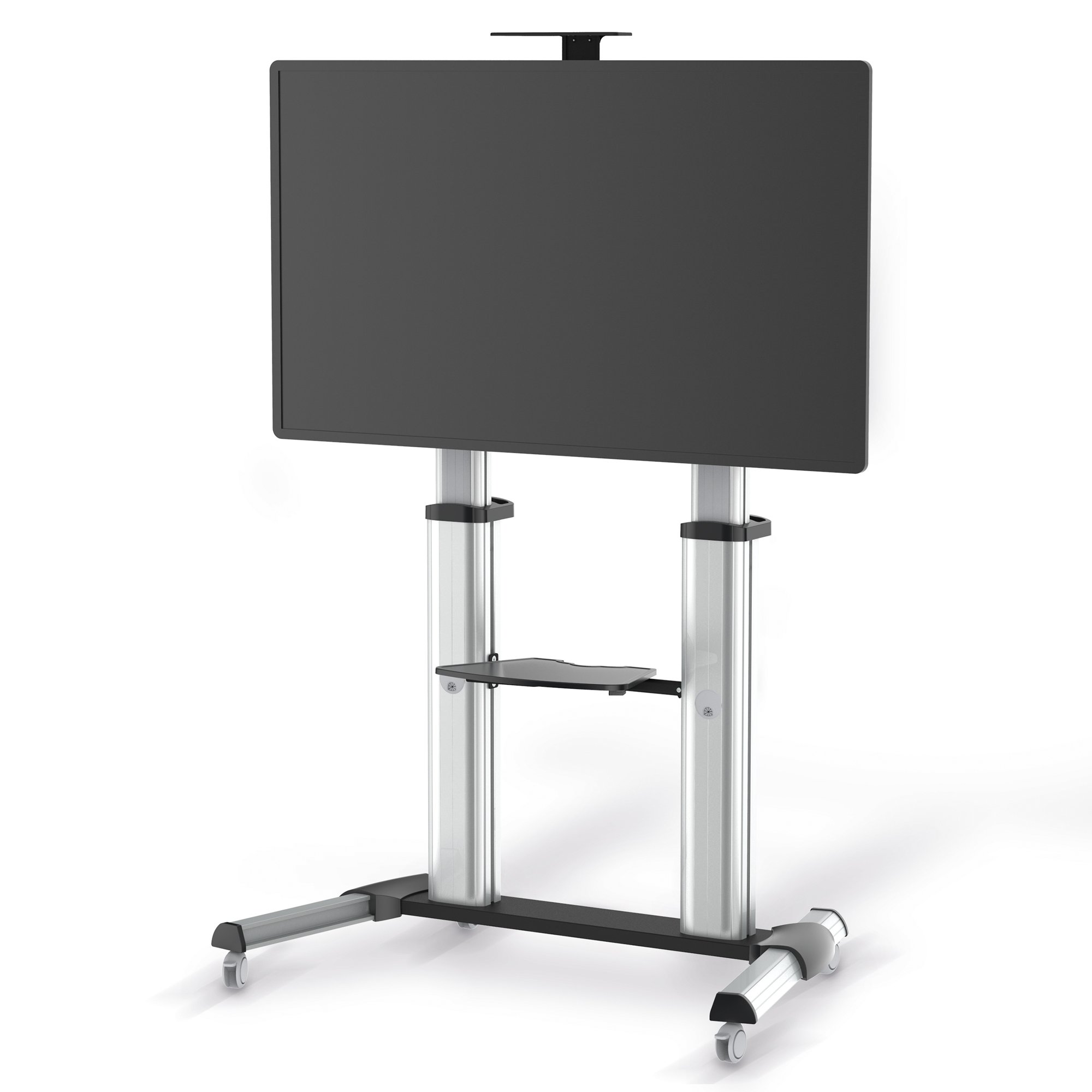 conecto TV Ständer Standfuß rollbar 55-100 Zoll für viele Fernseher/Monitore I Mit Rollen höhenverstellbar/schwenkbar I Modell LM-FS03G