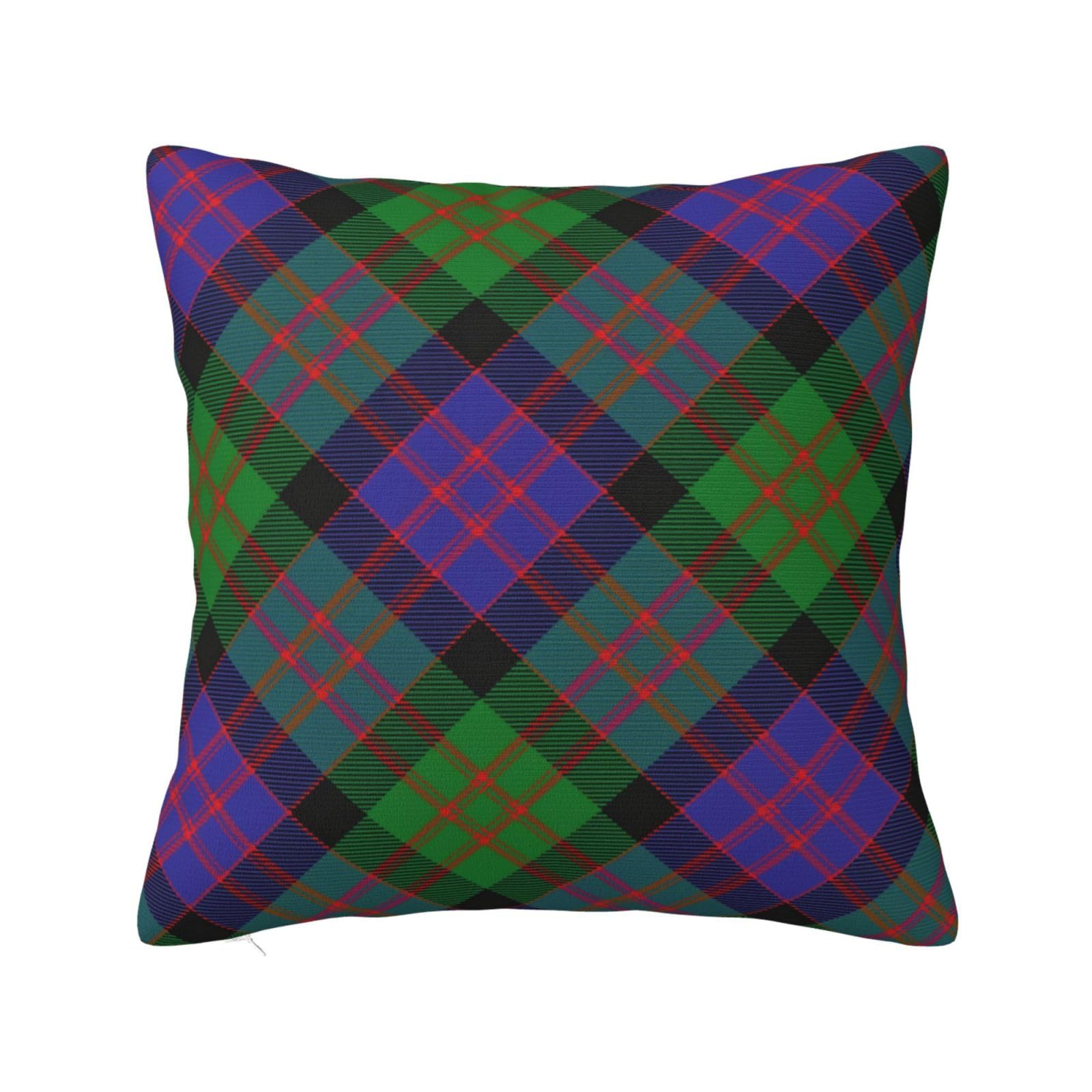 Scots Style Tartan Plaid Pillowcase 22"x22"